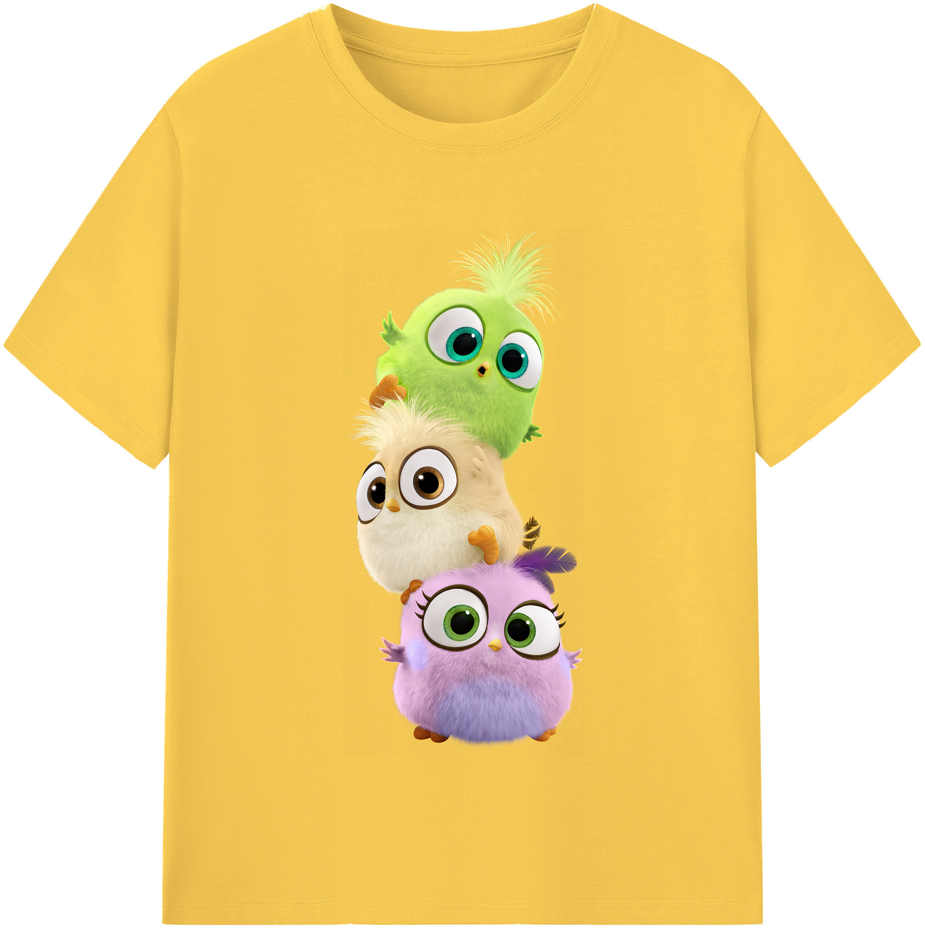 （画像用） Angry Birds アングリーバード 綿100％半袖Tシャツ（フロントプリント）