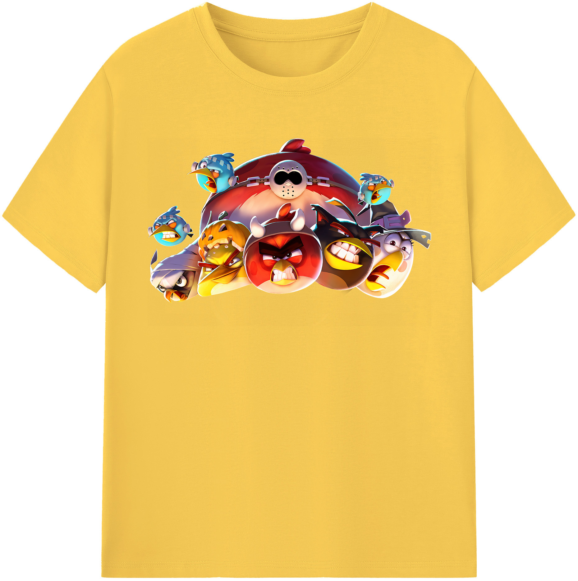 （画像用） Angry Birds アングリーバード 綿100％半袖Tシャツ（フロントプリント）