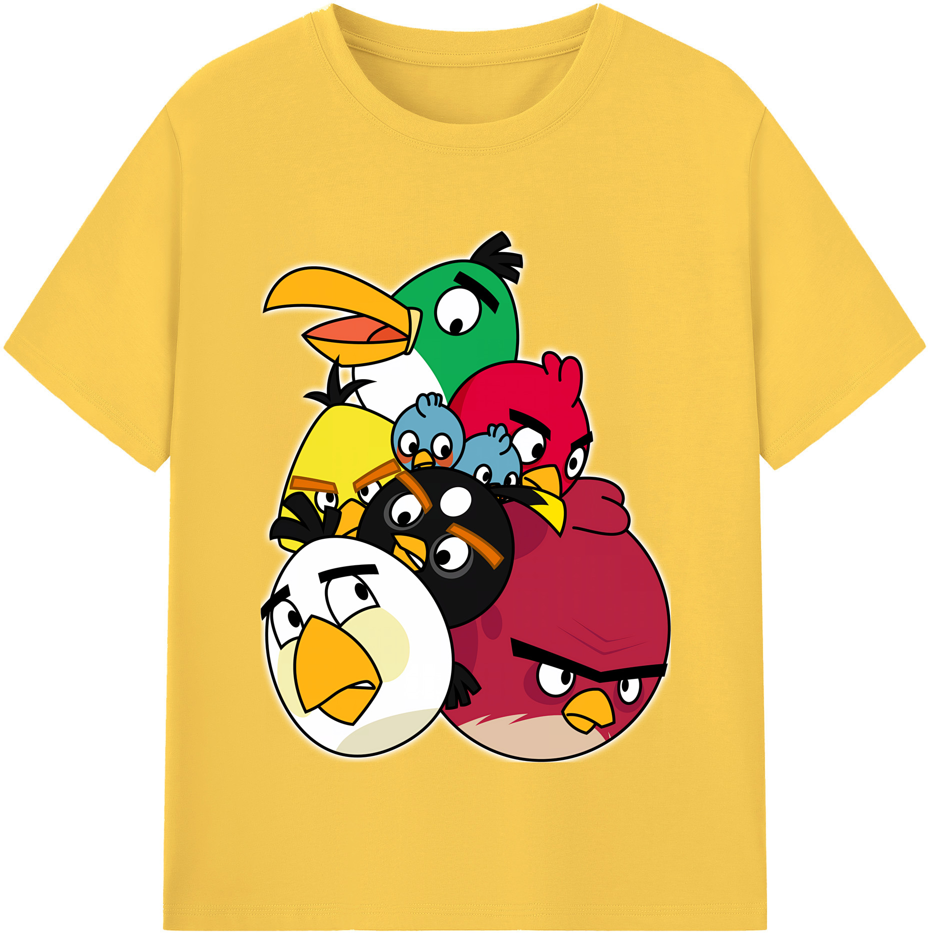 （画像用） Angry Birds アングリーバード 綿100％半袖Tシャツ（フロントプリント）