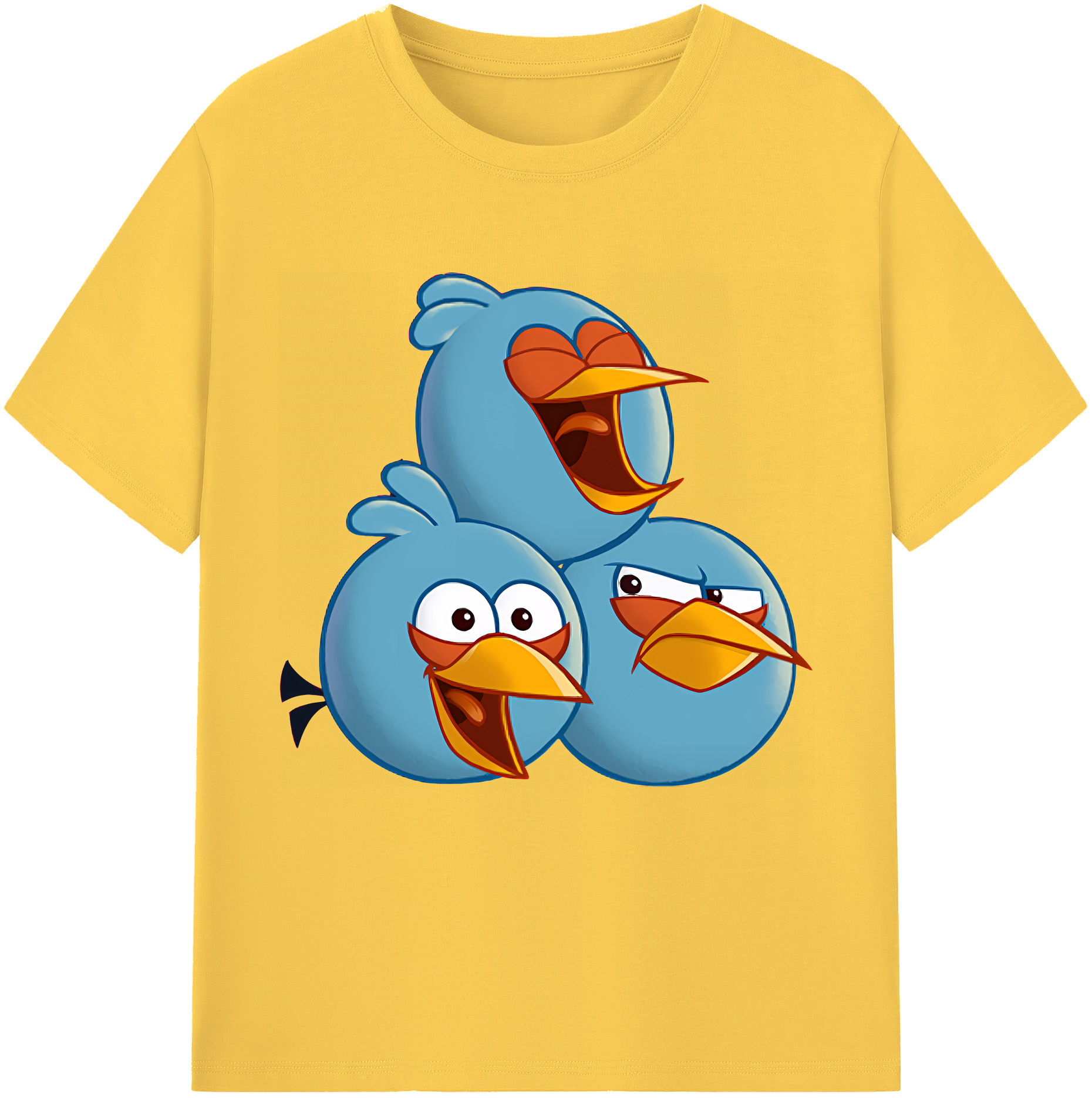 （画像用） Angry Birds アングリーバード 綿100％半袖Tシャツ（フロントプリント）