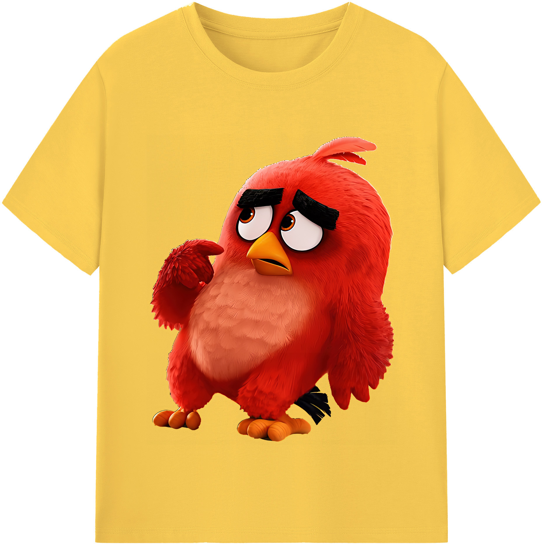 （画像用） Angry Birds アングリーバード 綿100％半袖Tシャツ（フロントプリント）