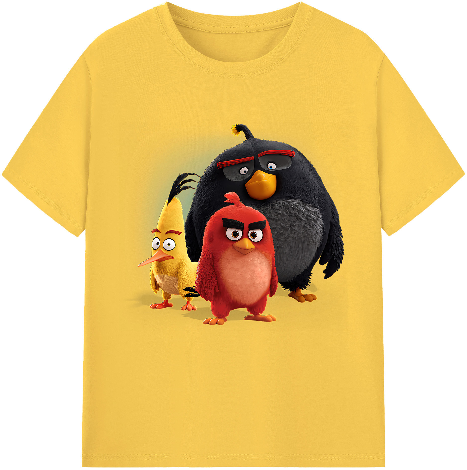 （画像用） Angry Birds アングリーバード 綿100％半袖Tシャツ（フロントプリント）