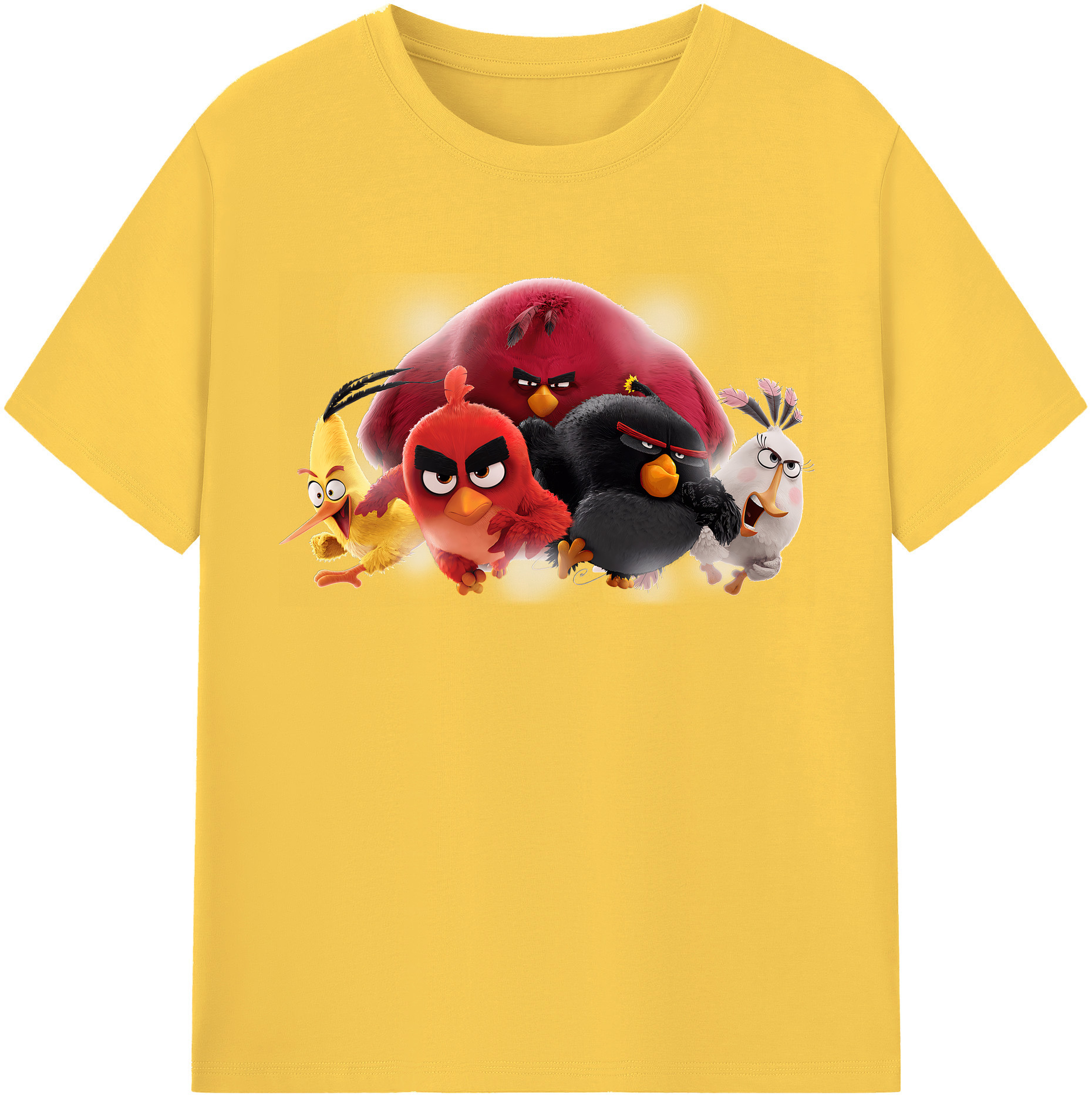 （画像用） Angry Birds アングリーバード 綿100％半袖Tシャツ（フロントプリント）