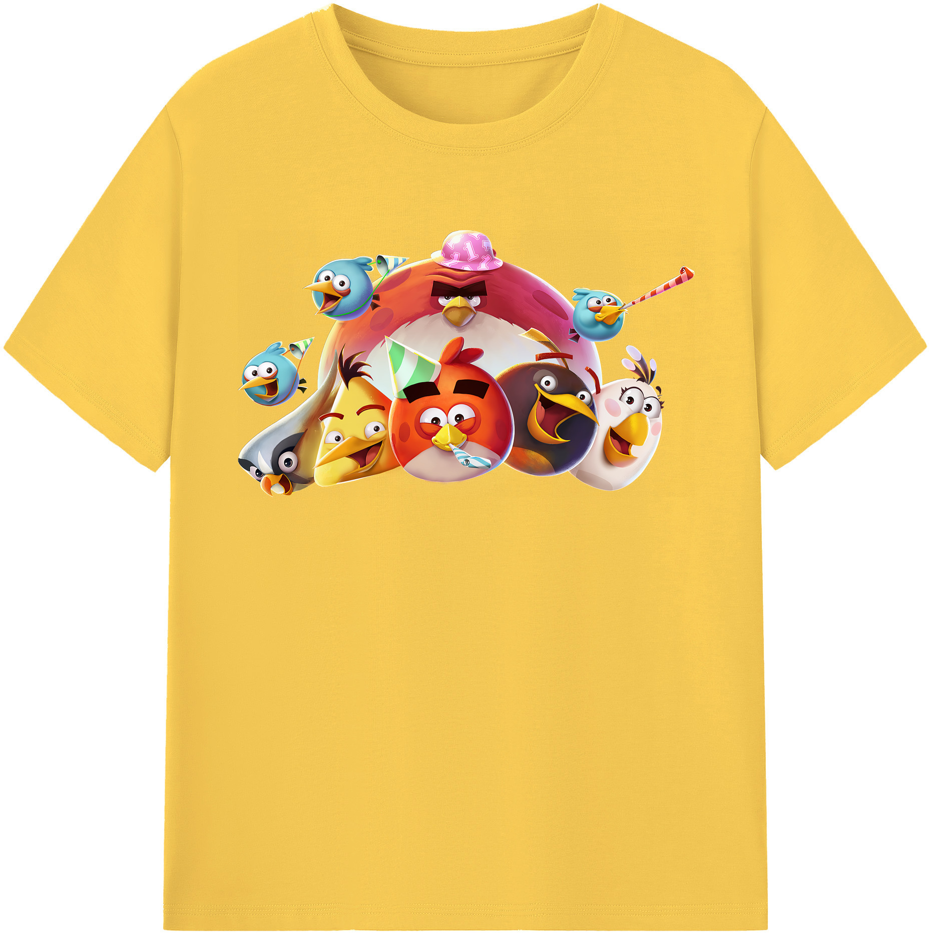 （画像用） Angry Birds アングリーバード 綿100％半袖Tシャツ（フロントプリント）