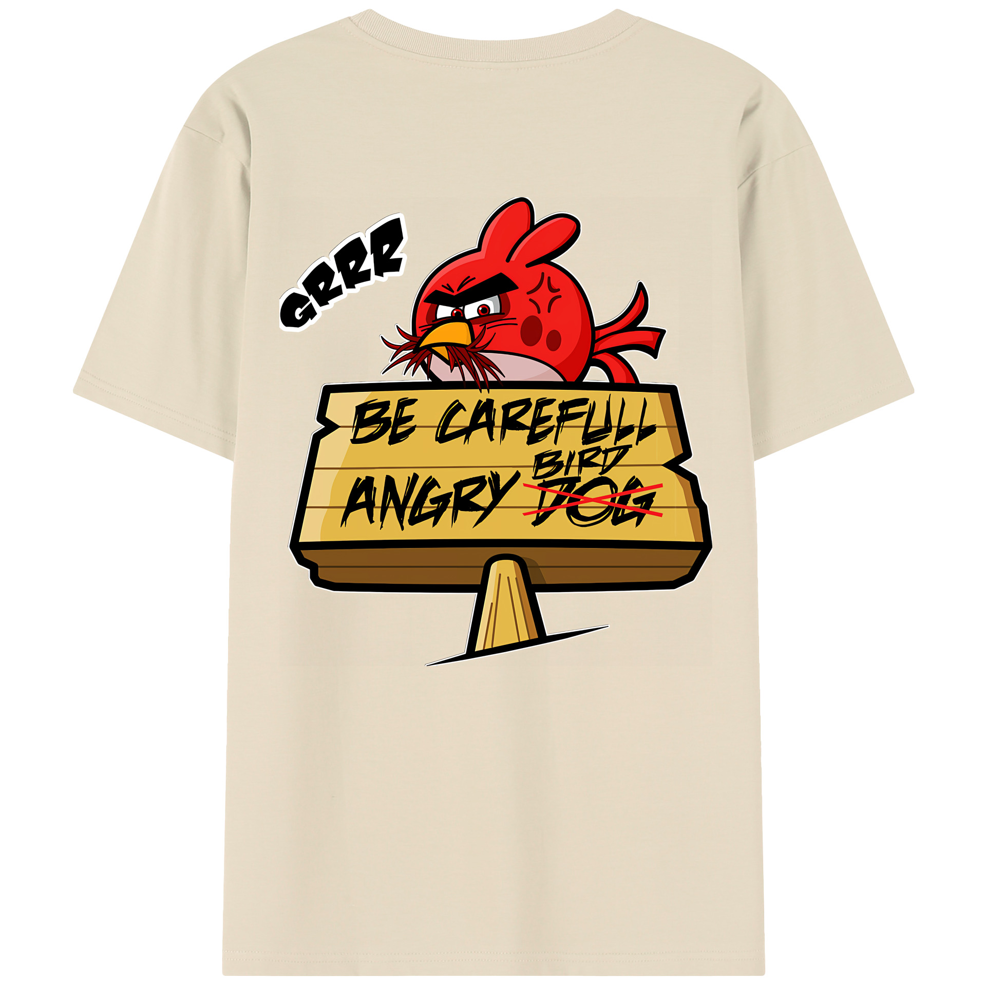 （画像用） Angry Birds アングリーバード 綿100％半袖Tシャツ（背面プリント）