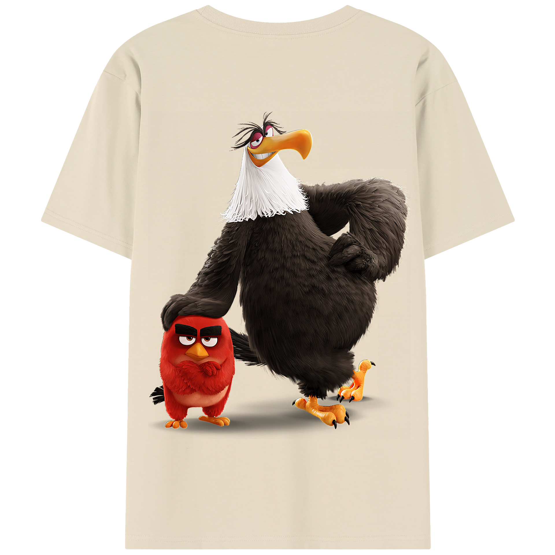 （画像用） Angry Birds アングリーバード 綿100％半袖Tシャツ（背面プリント）