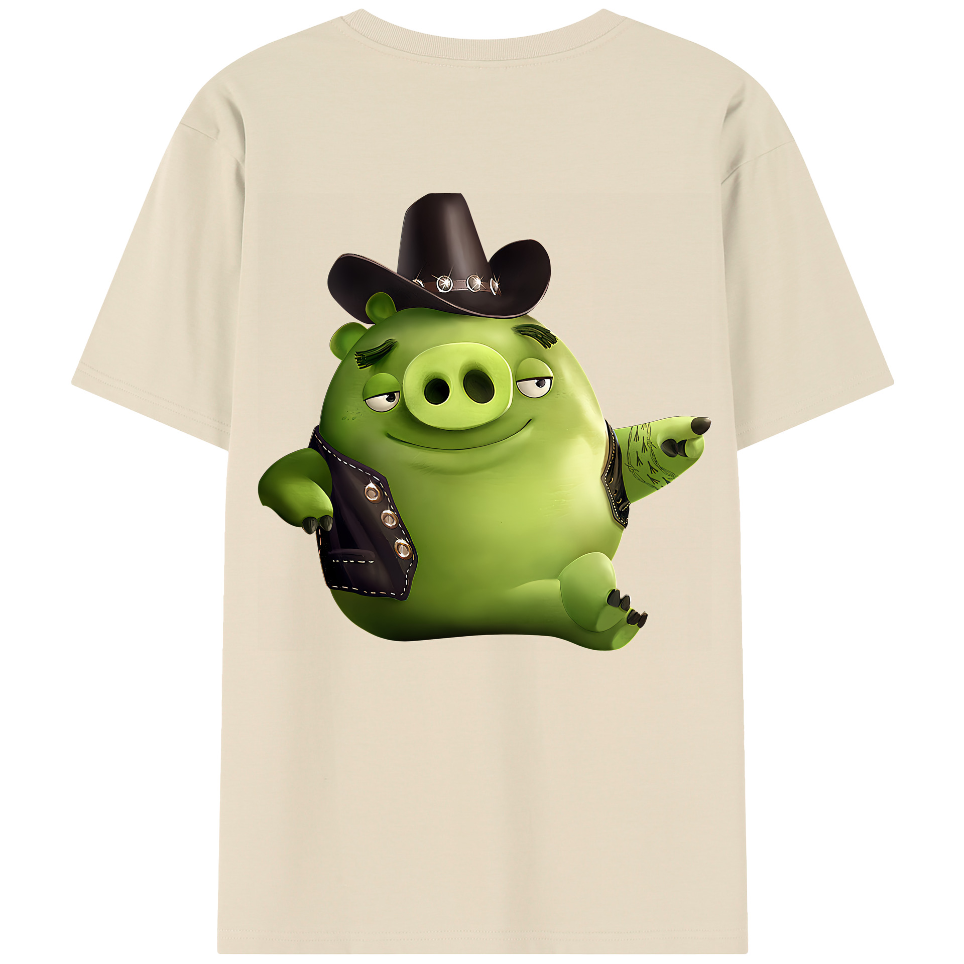 （画像用） Angry Birds アングリーバード 綿100％半袖Tシャツ（背面プリント）
