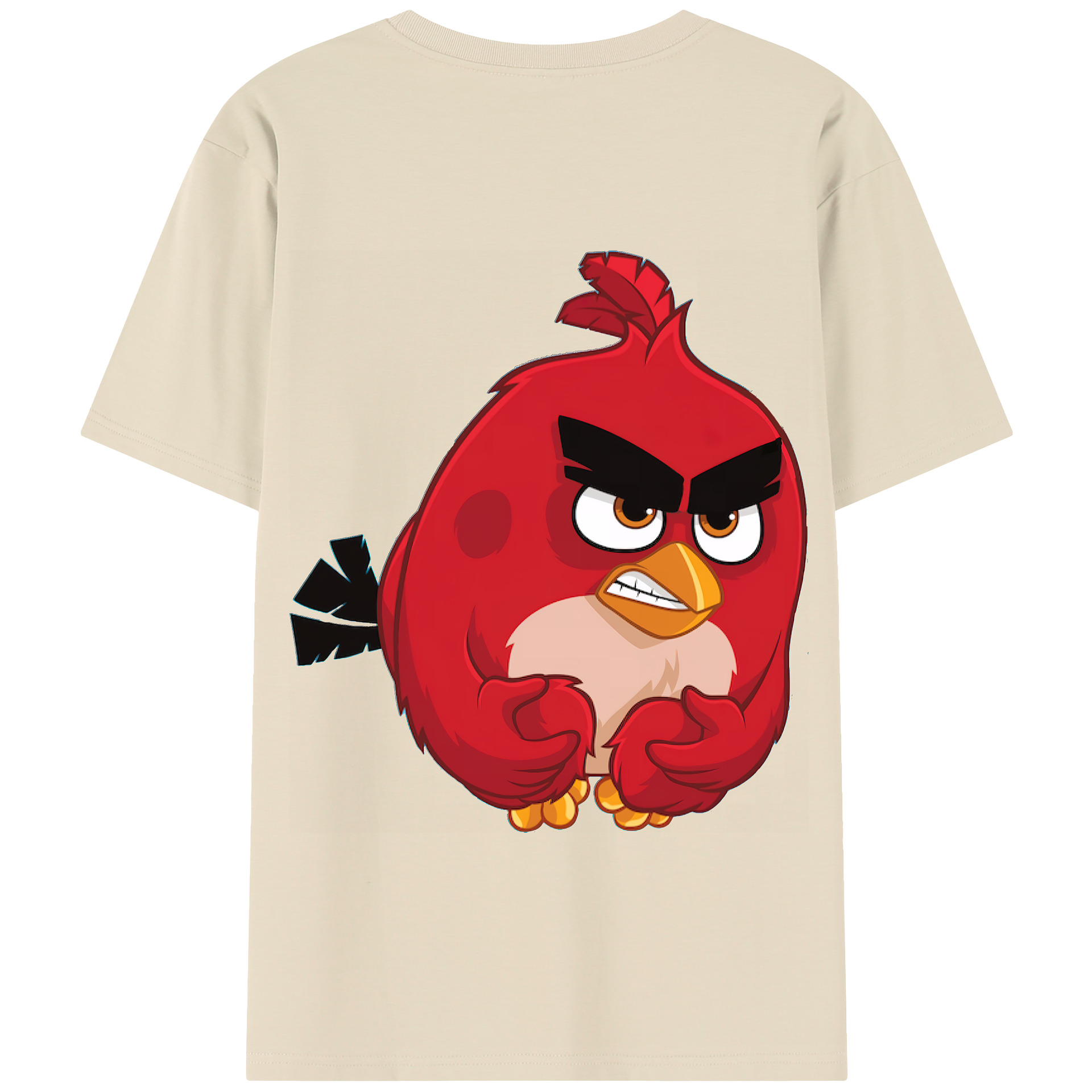 （画像用） Angry Birds アングリーバード 綿100％半袖Tシャツ（背面プリント）
