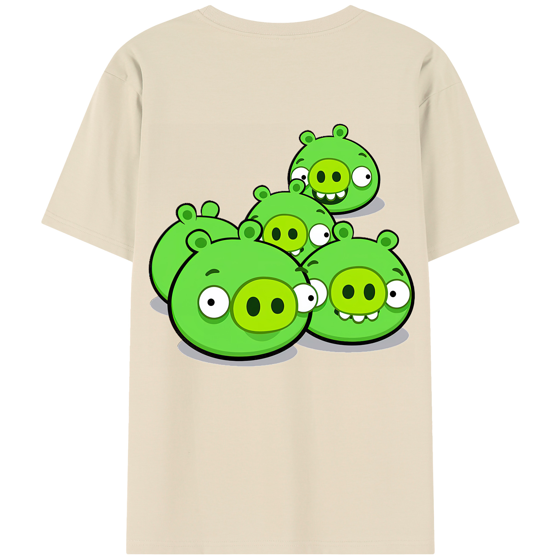 （画像用） Angry Birds アングリーバード 綿100％半袖Tシャツ（背面プリント）