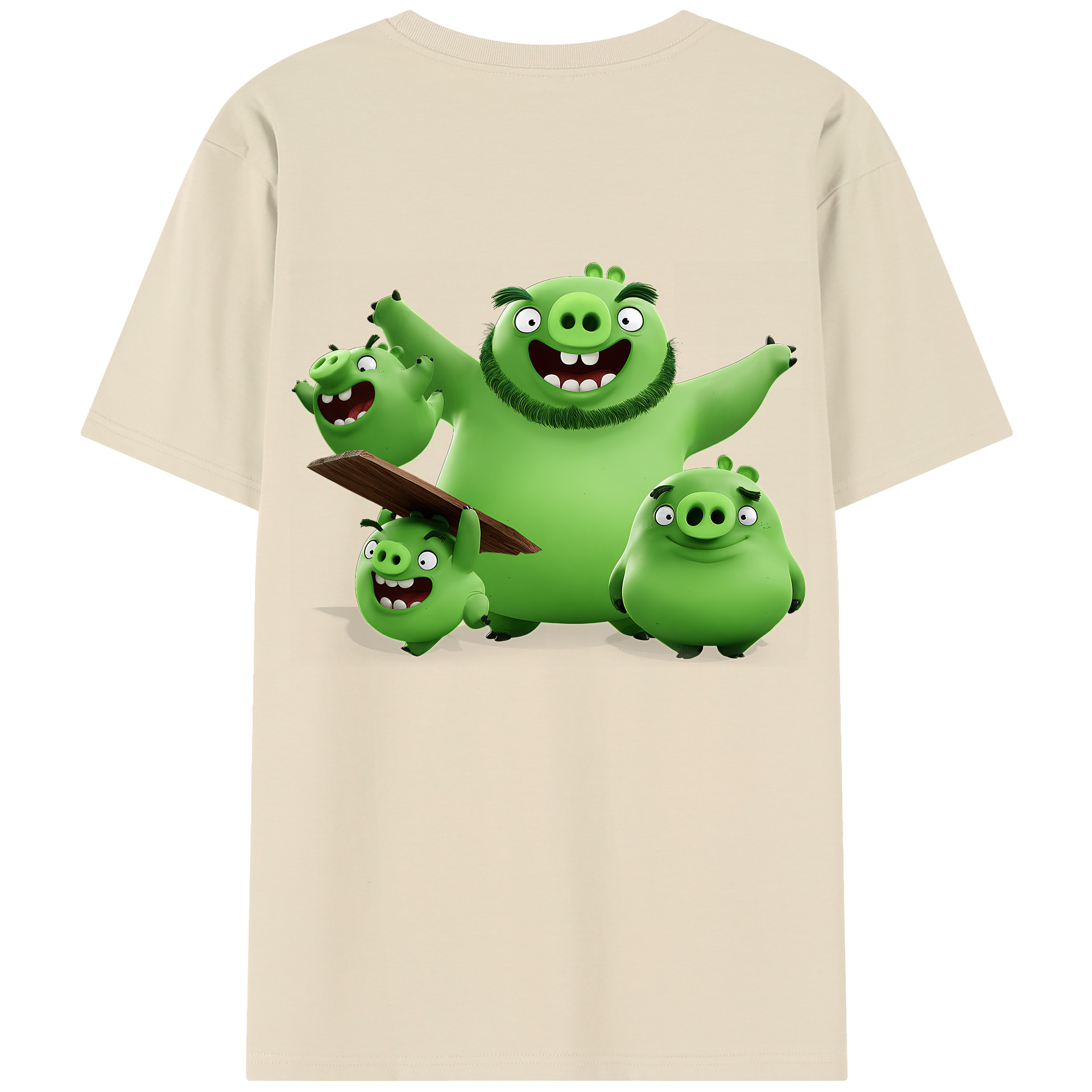 （画像用） Angry Birds アングリーバード 綿100％半袖Tシャツ（背面プリント）