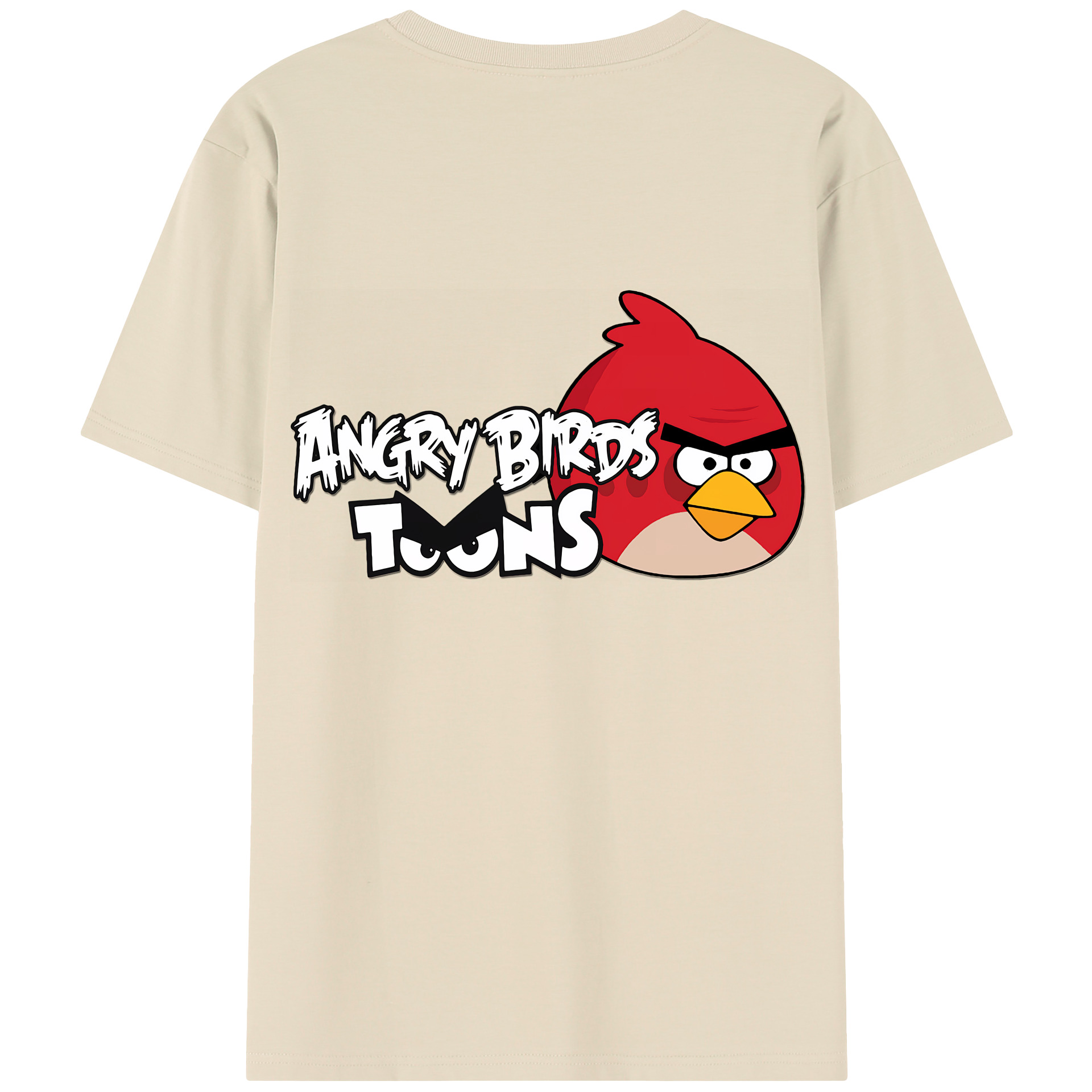 （画像用） Angry Birds アングリーバード 綿100％半袖Tシャツ（背面プリント）
