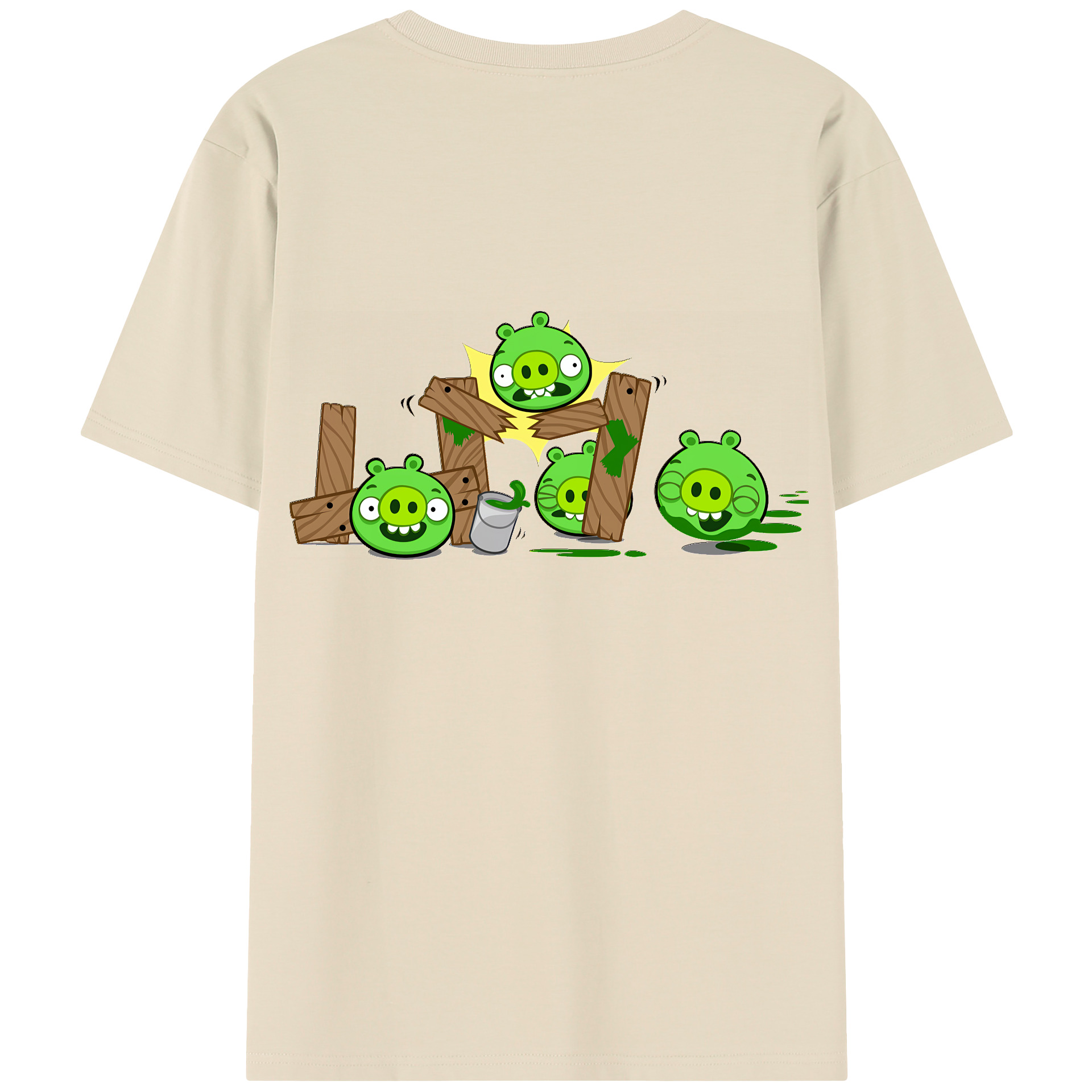 （画像用） Angry Birds アングリーバード 綿100％半袖Tシャツ（背面プリント）