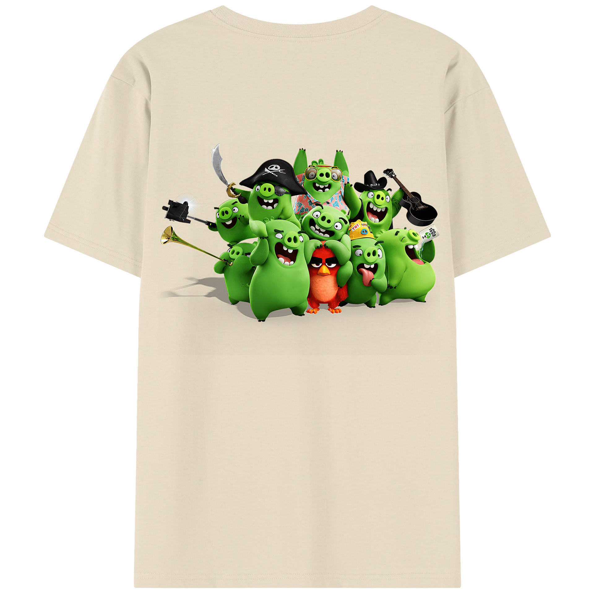 （画像用） Angry Birds アングリーバード 綿100％半袖Tシャツ（背面プリント）