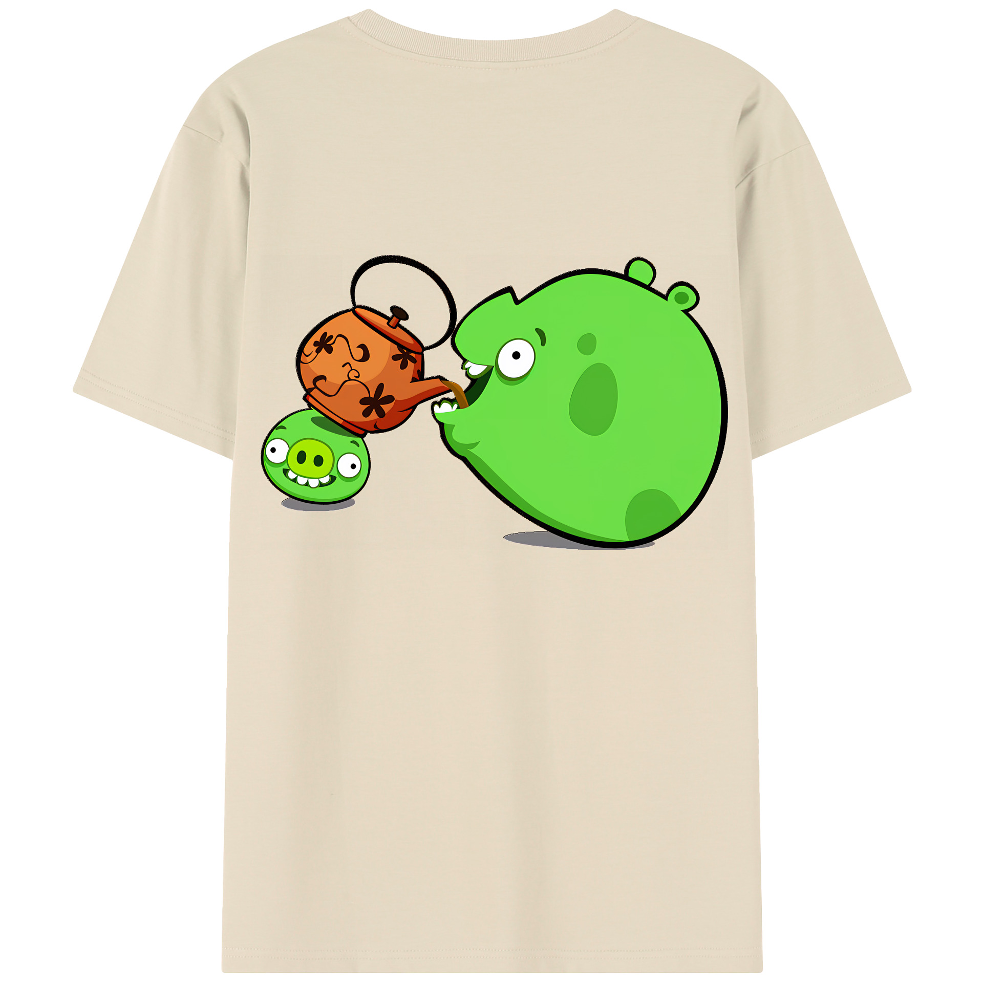 （画像用） Angry Birds アングリーバード 綿100％半袖Tシャツ（背面プリント）