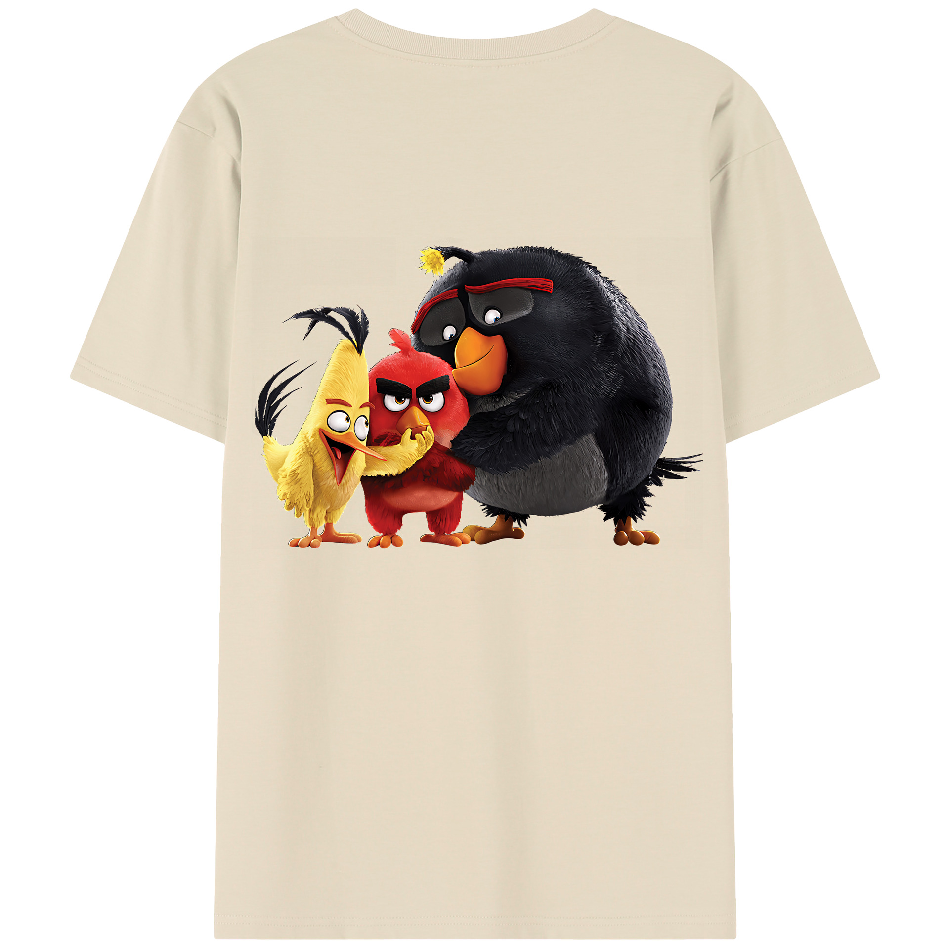 （画像用） Angry Birds アングリーバード 綿100％半袖Tシャツ（背面プリント）