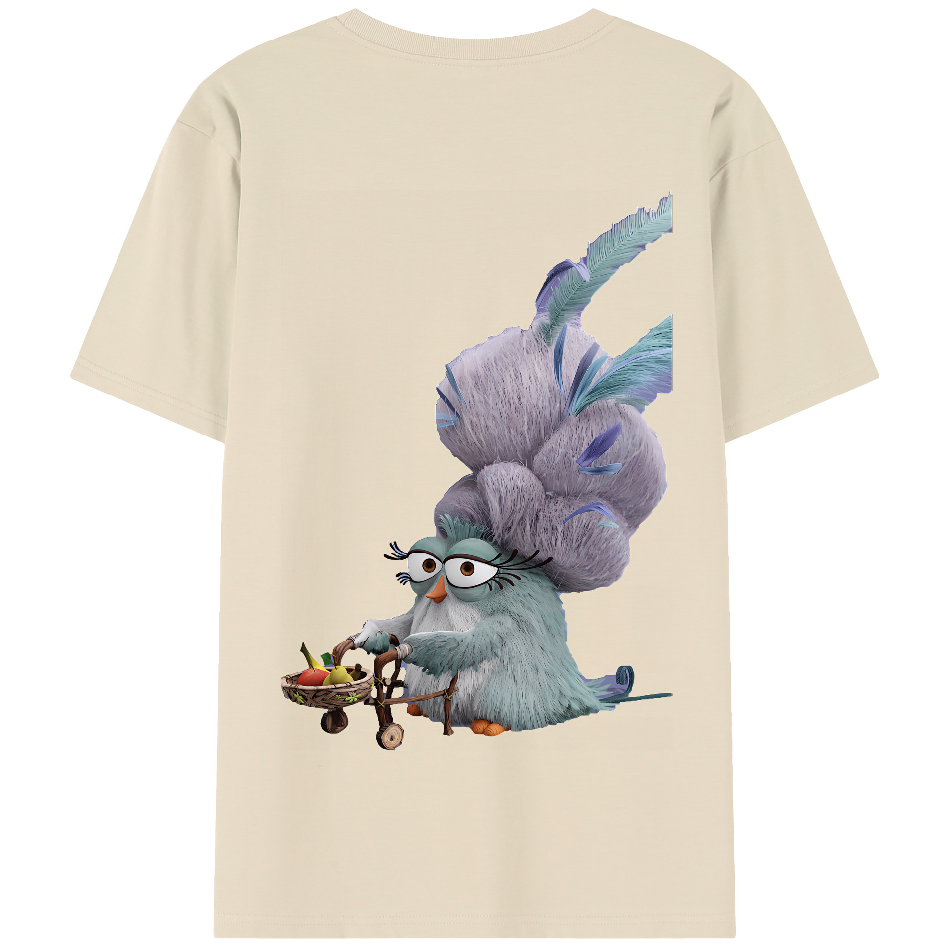 （画像用） Angry Birds アングリーバード 綿100％半袖Tシャツ（背面プリント）