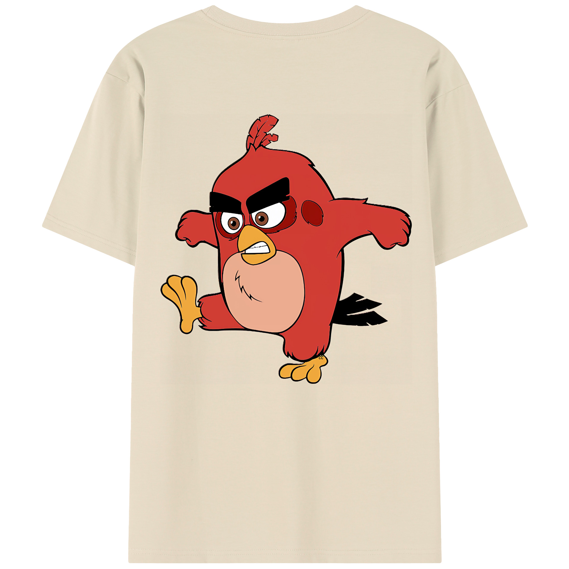 （画像用） Angry Birds アングリーバード 綿100％半袖Tシャツ（背面プリント）