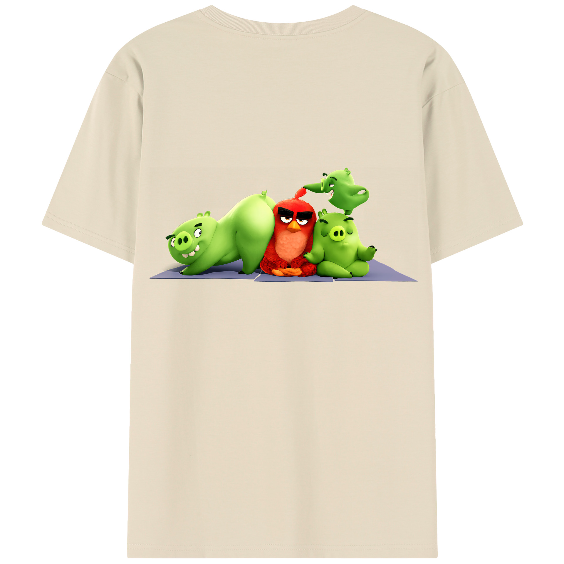 （画像用） Angry Birds アングリーバード 綿100％半袖Tシャツ（背面プリント）