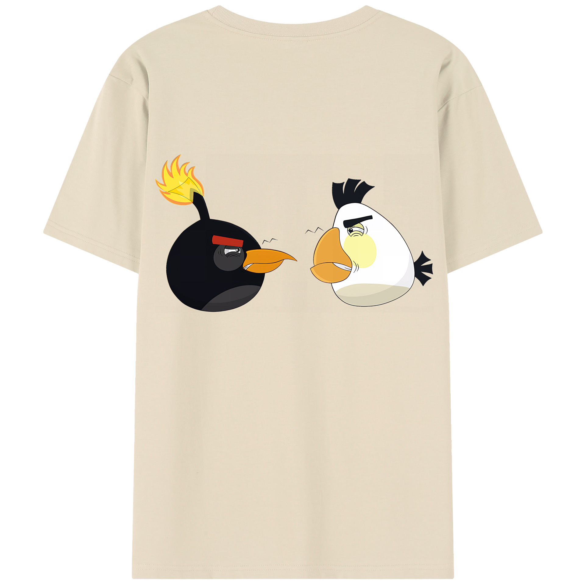 （画像用） Angry Birds アングリーバード 綿100％半袖Tシャツ（背面プリント）