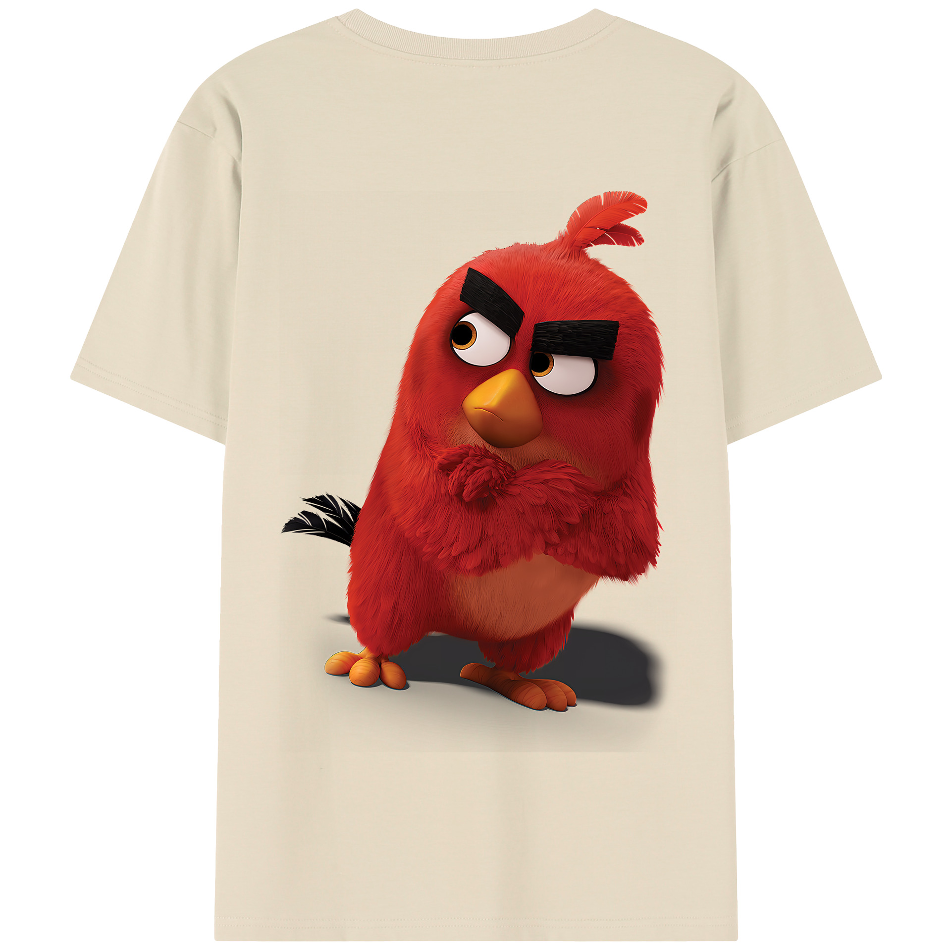 （画像用） Angry Birds アングリーバード 綿100％半袖Tシャツ（背面プリント）