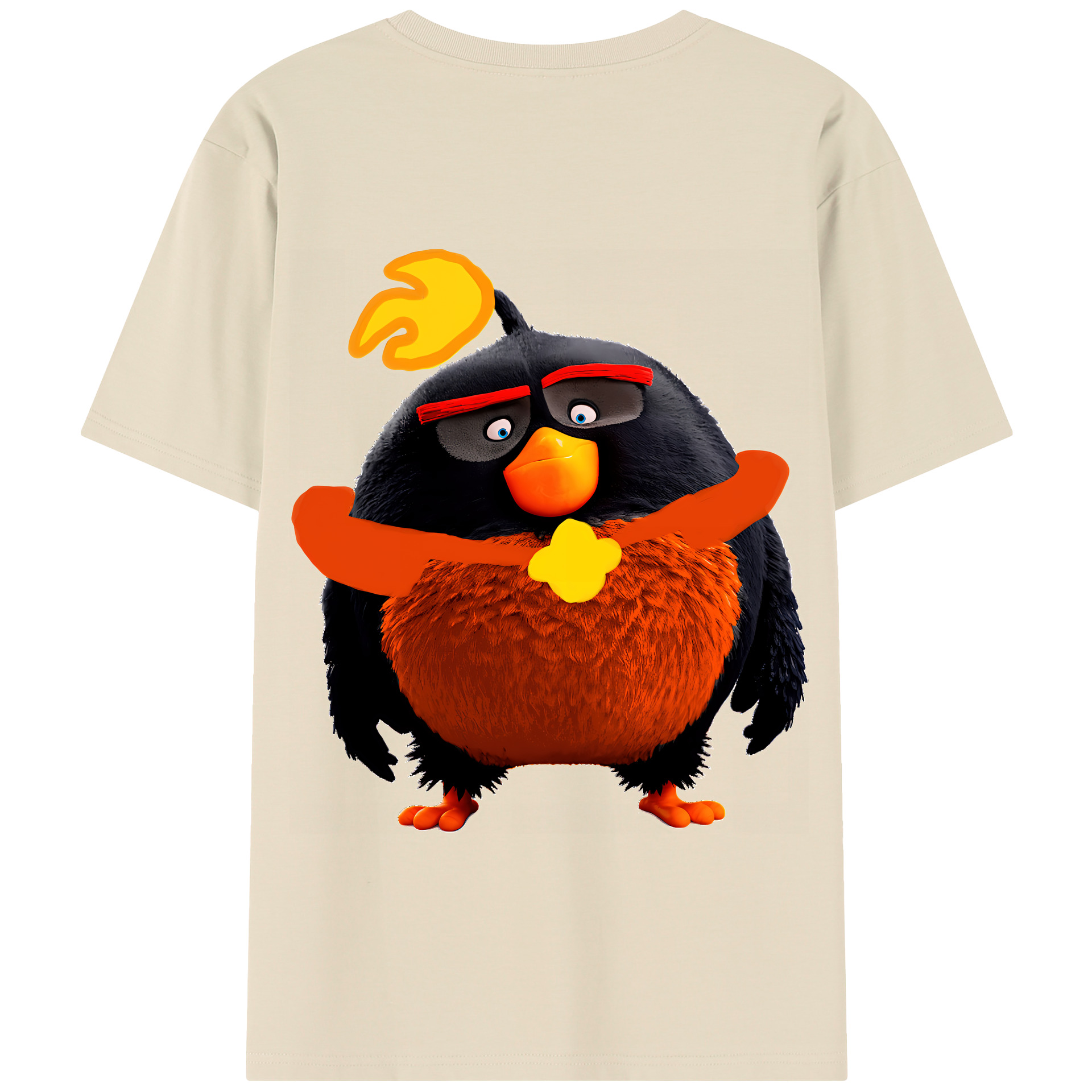 （画像用） Angry Birds アングリーバード 綿100％半袖Tシャツ（背面プリント）