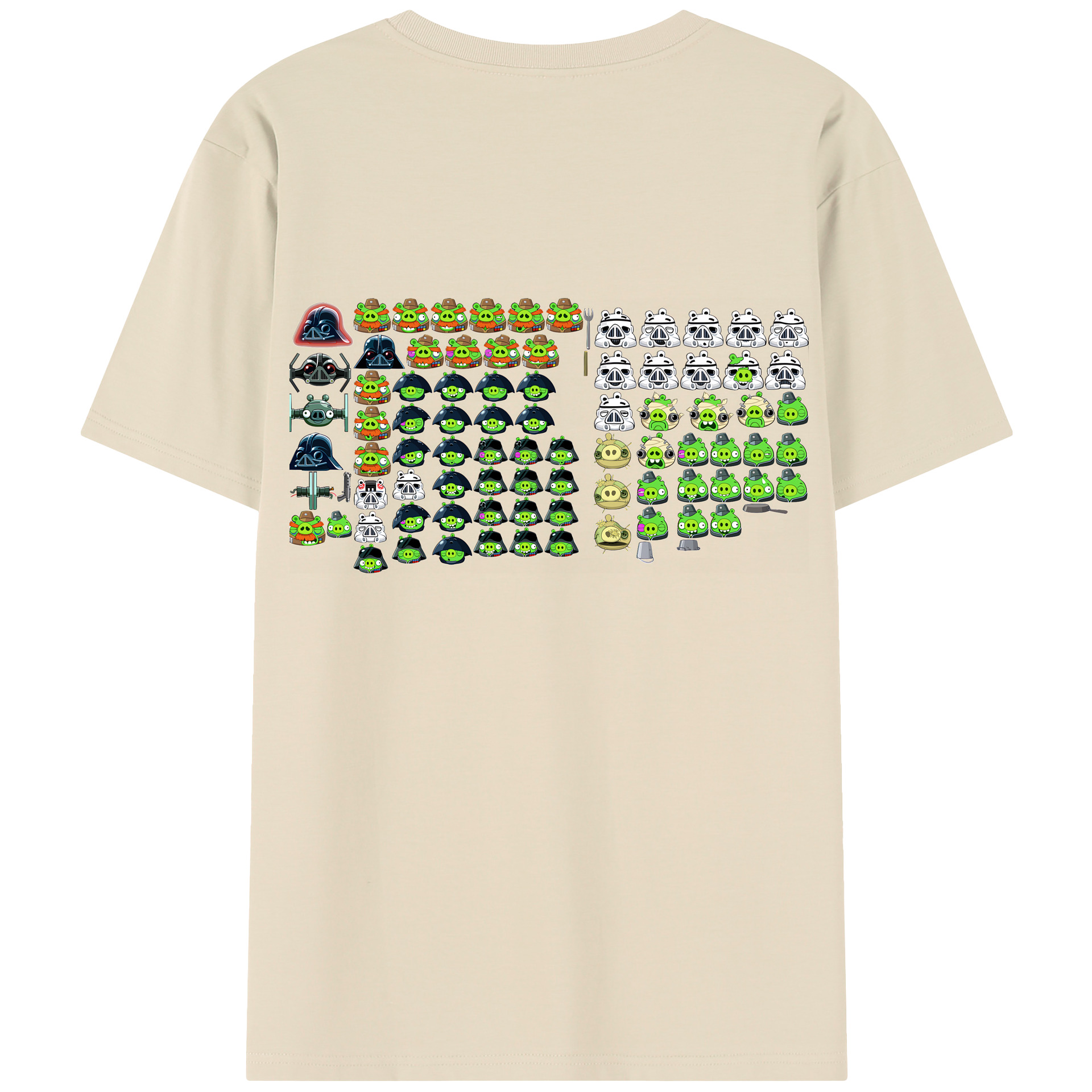 （画像用） Angry Birds アングリーバード 綿100％半袖Tシャツ（背面プリント）