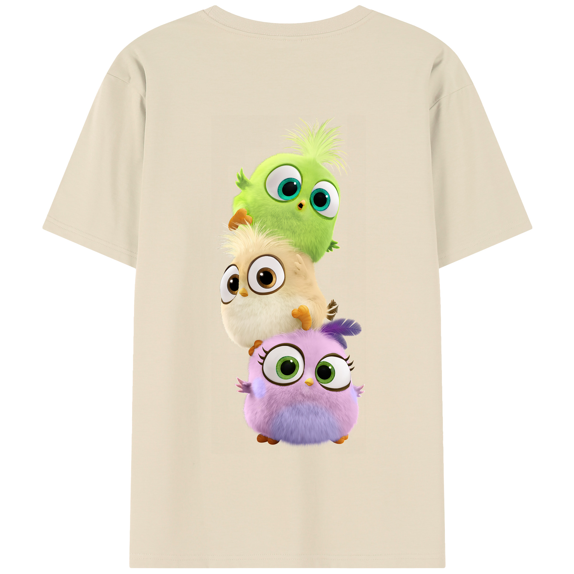（画像用） Angry Birds アングリーバード 綿100％半袖Tシャツ（背面プリント）