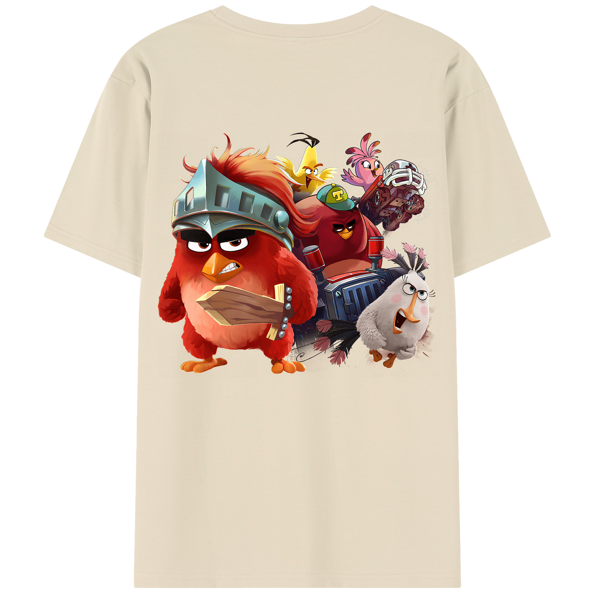 （画像用） Angry Birds アングリーバード 綿100％半袖Tシャツ（背面プリント）