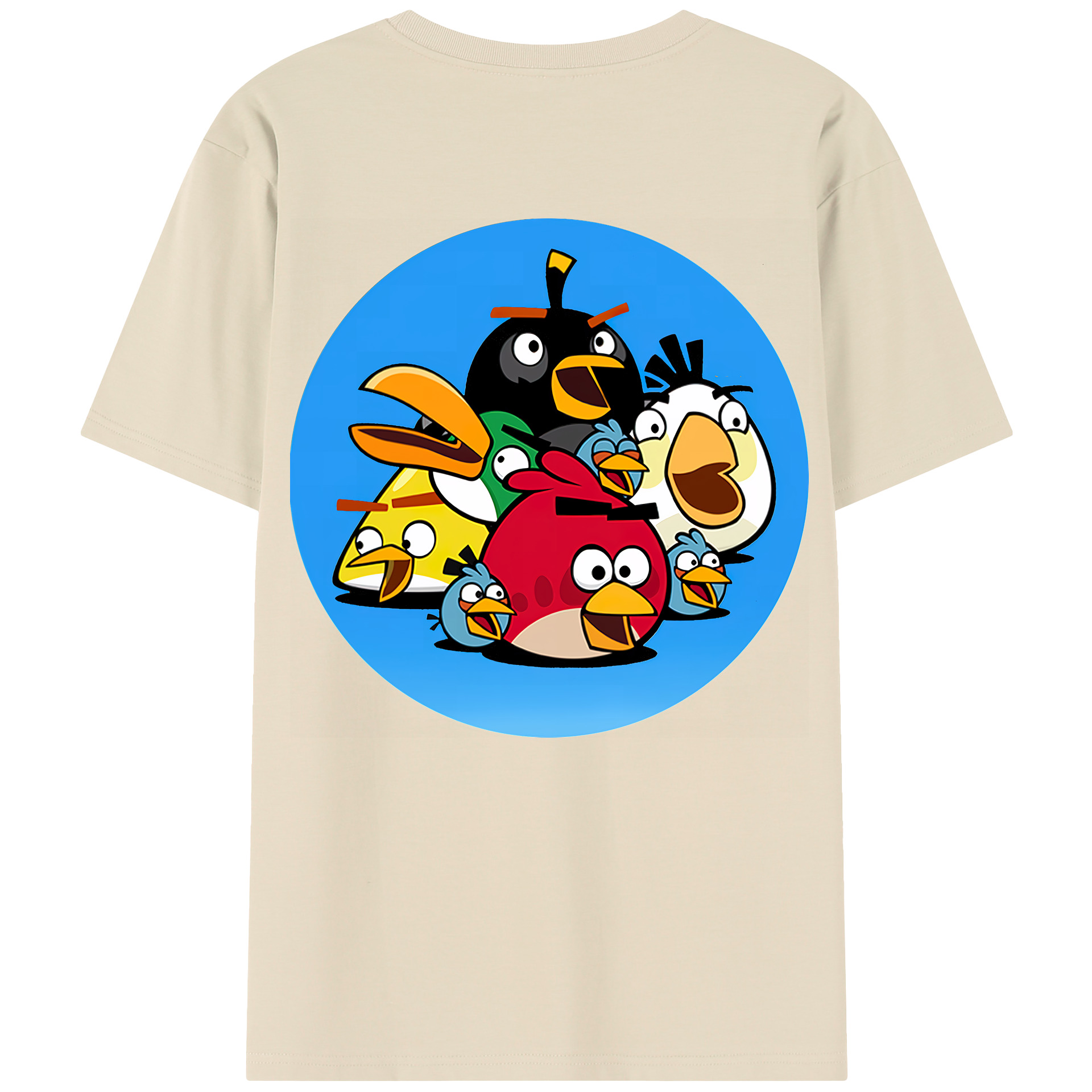 （画像用） Angry Birds アングリーバード 綿100％半袖Tシャツ（背面プリント）