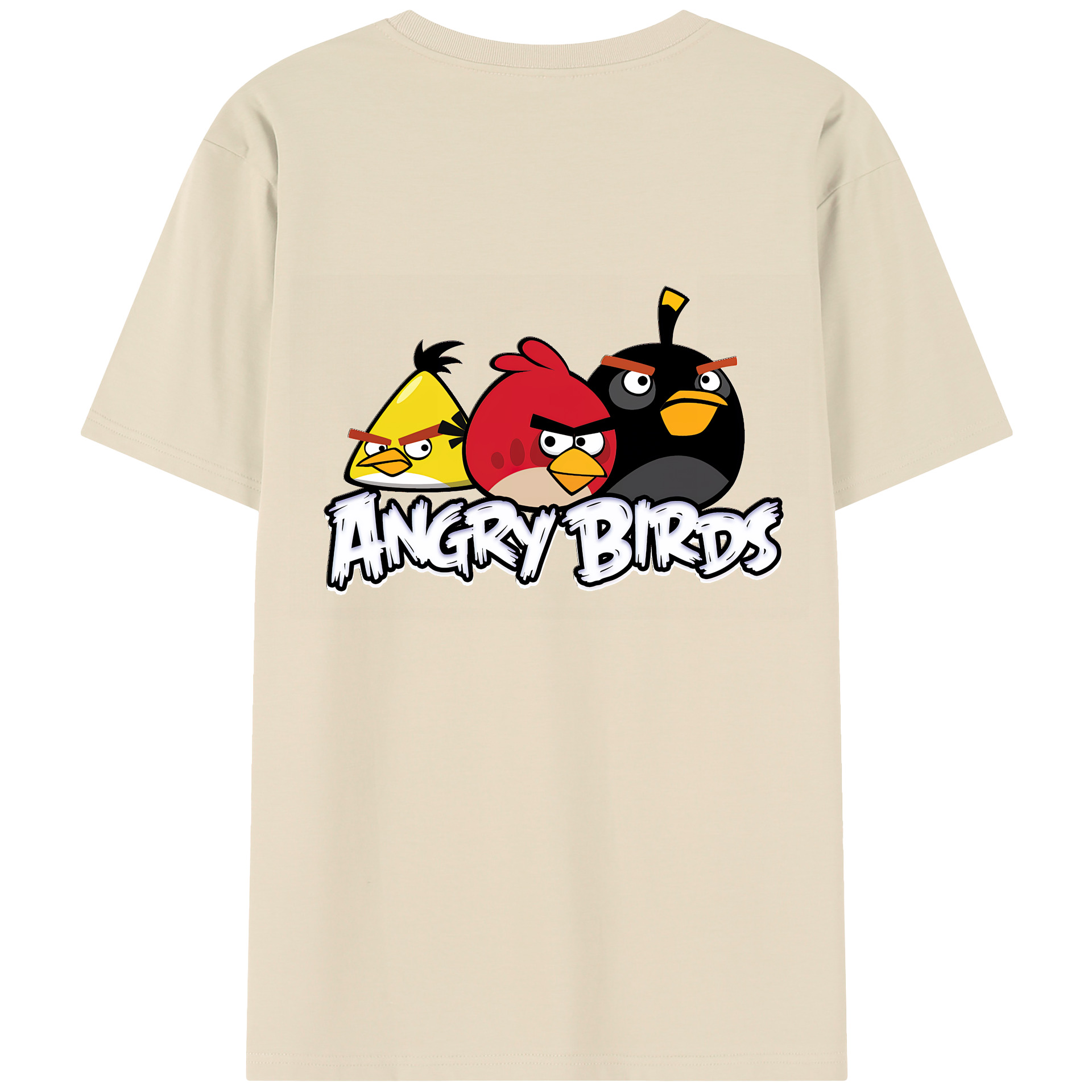（画像用） Angry Birds アングリーバード 綿100％半袖Tシャツ（背面プリント）