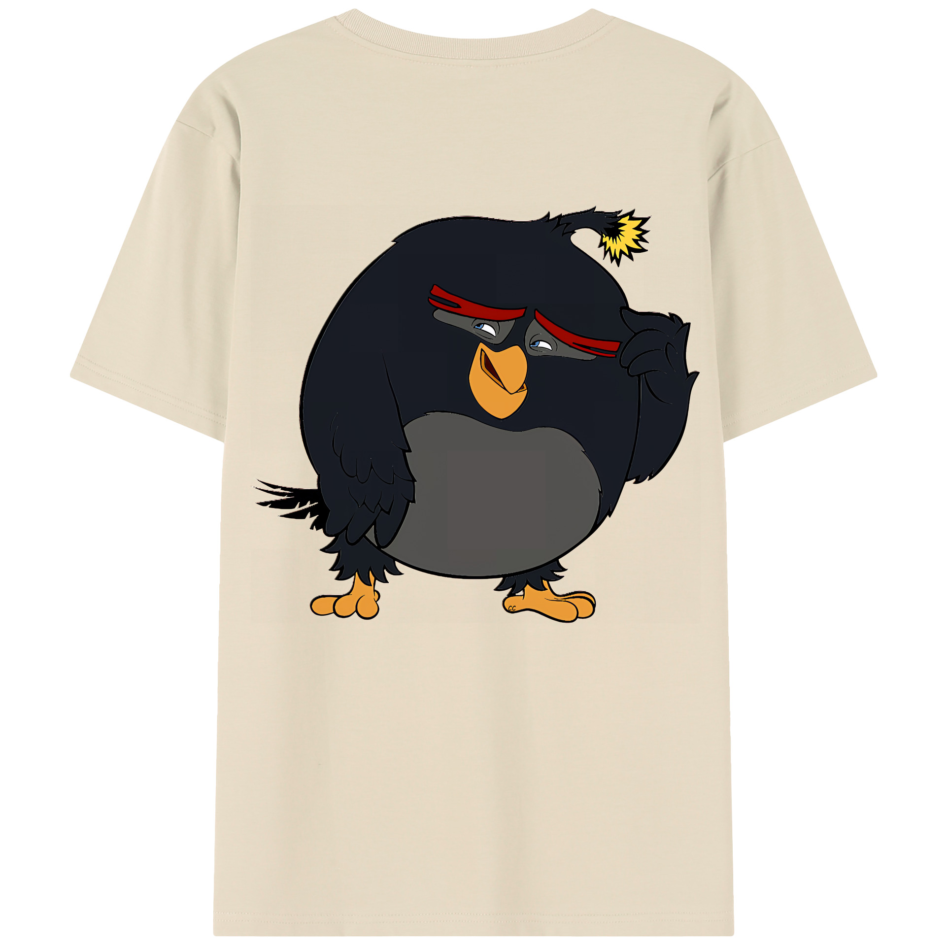 （画像用） Angry Birds アングリーバード 綿100％半袖Tシャツ（背面プリント）