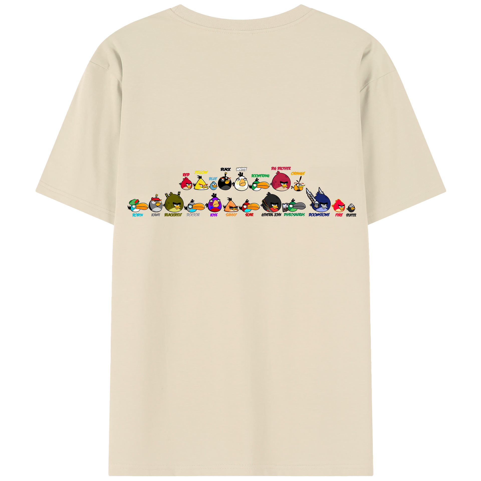 （画像用） Angry Birds アングリーバード 綿100％半袖Tシャツ（背面プリント）