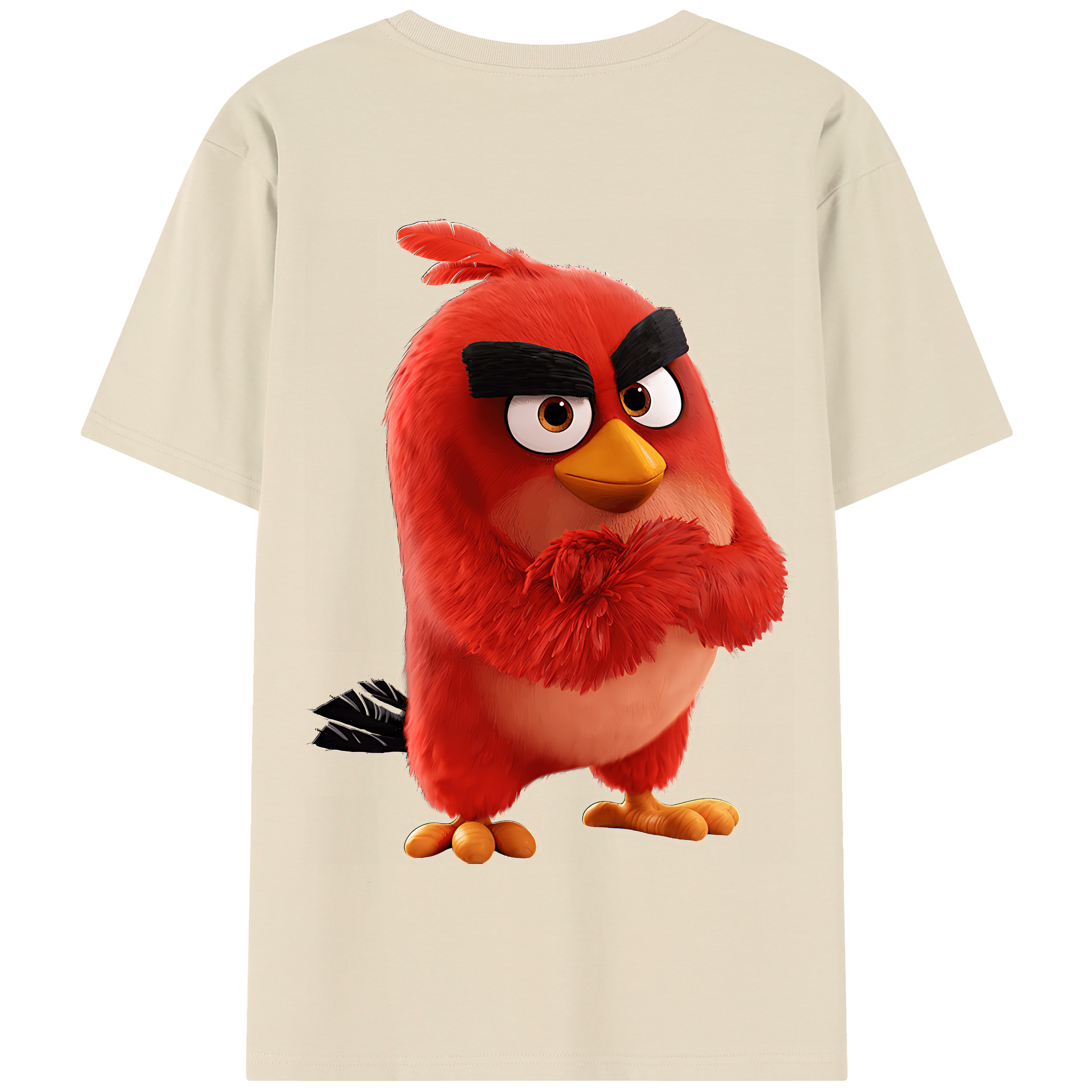 （画像用） Angry Birds アングリーバード 綿100％半袖Tシャツ（背面プリント）