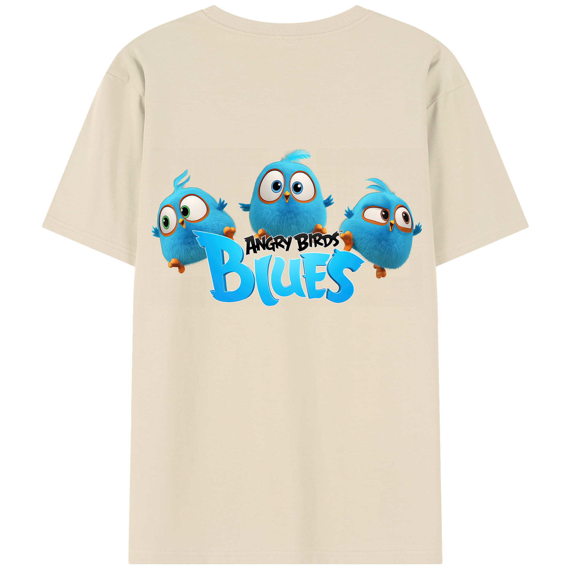 （画像用） Angry Birds アングリーバード 綿100％半袖Tシャツ（背面プリント）