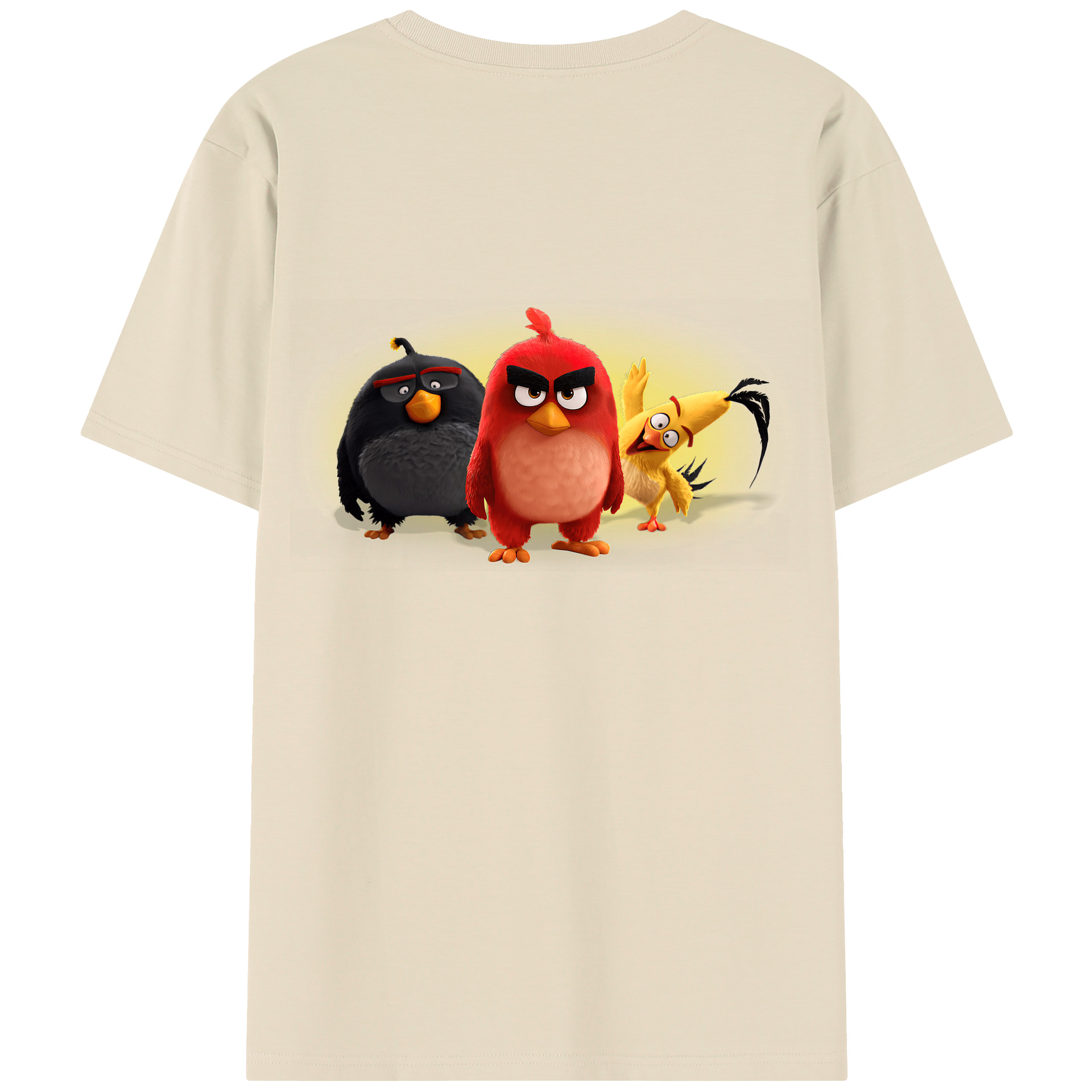 （画像用） Angry Birds アングリーバード 綿100％半袖Tシャツ（背面プリント）