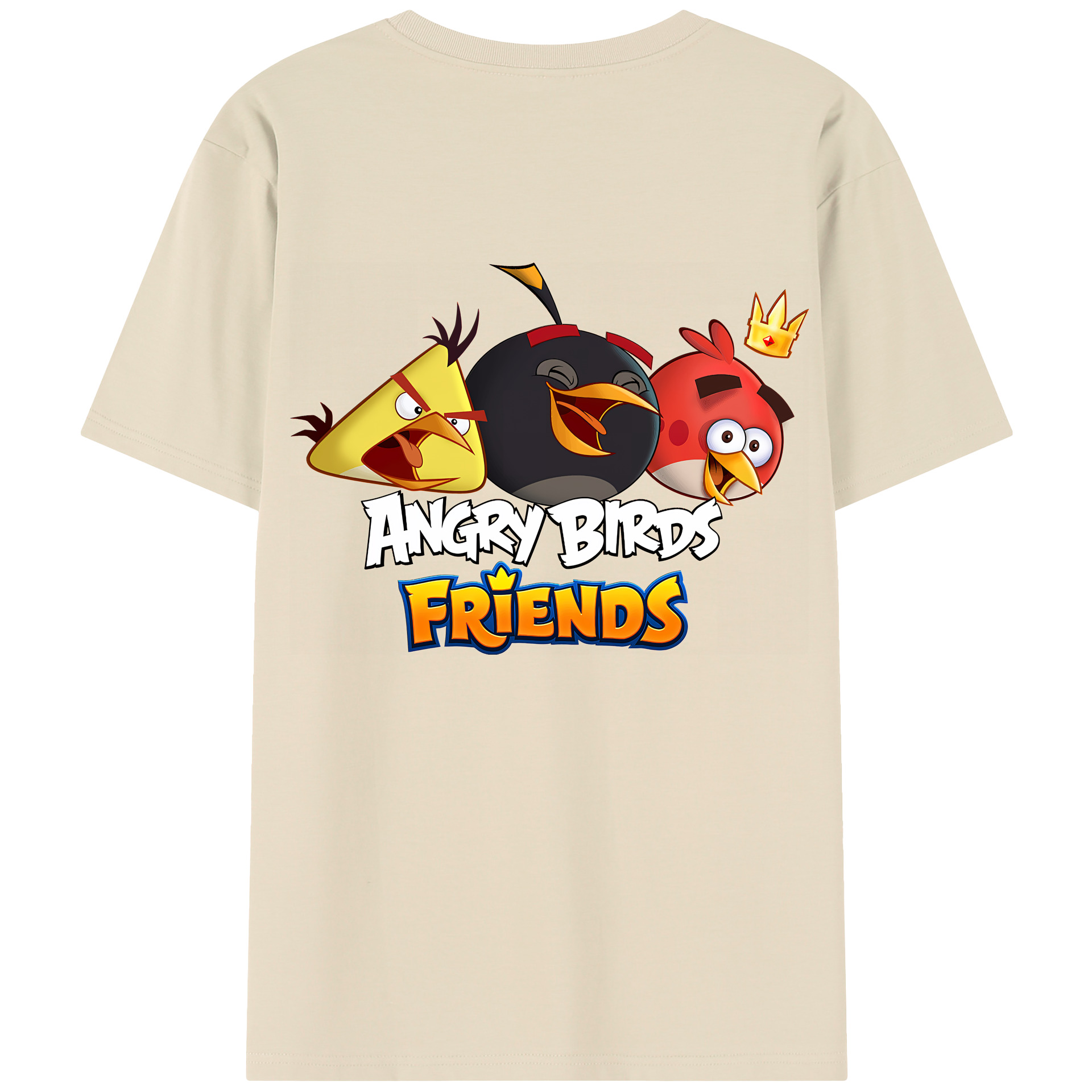 （画像用） Angry Birds アングリーバード 綿100％半袖Tシャツ（背面プリント）