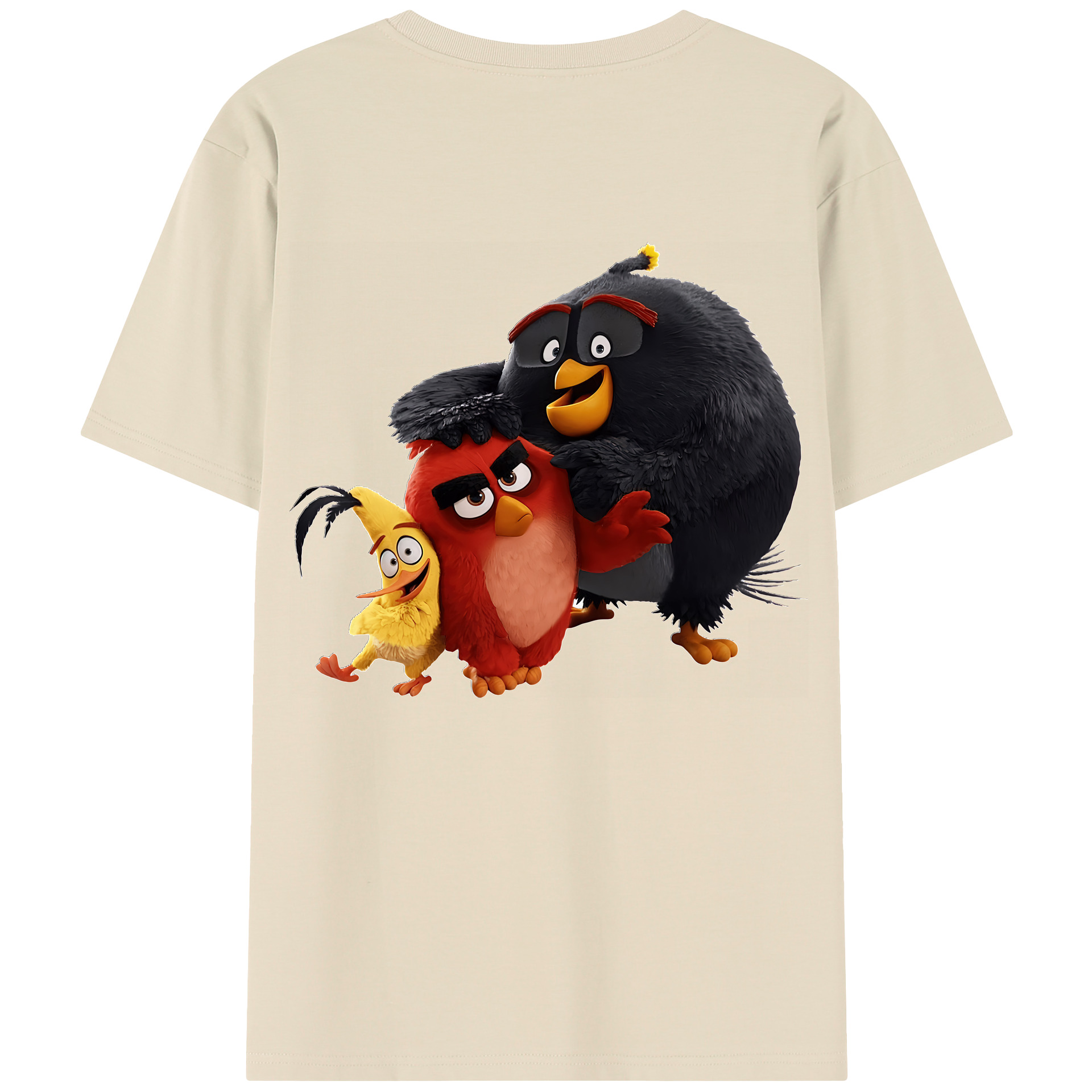 （画像用） Angry Birds アングリーバード 綿100％半袖Tシャツ（背面プリント）