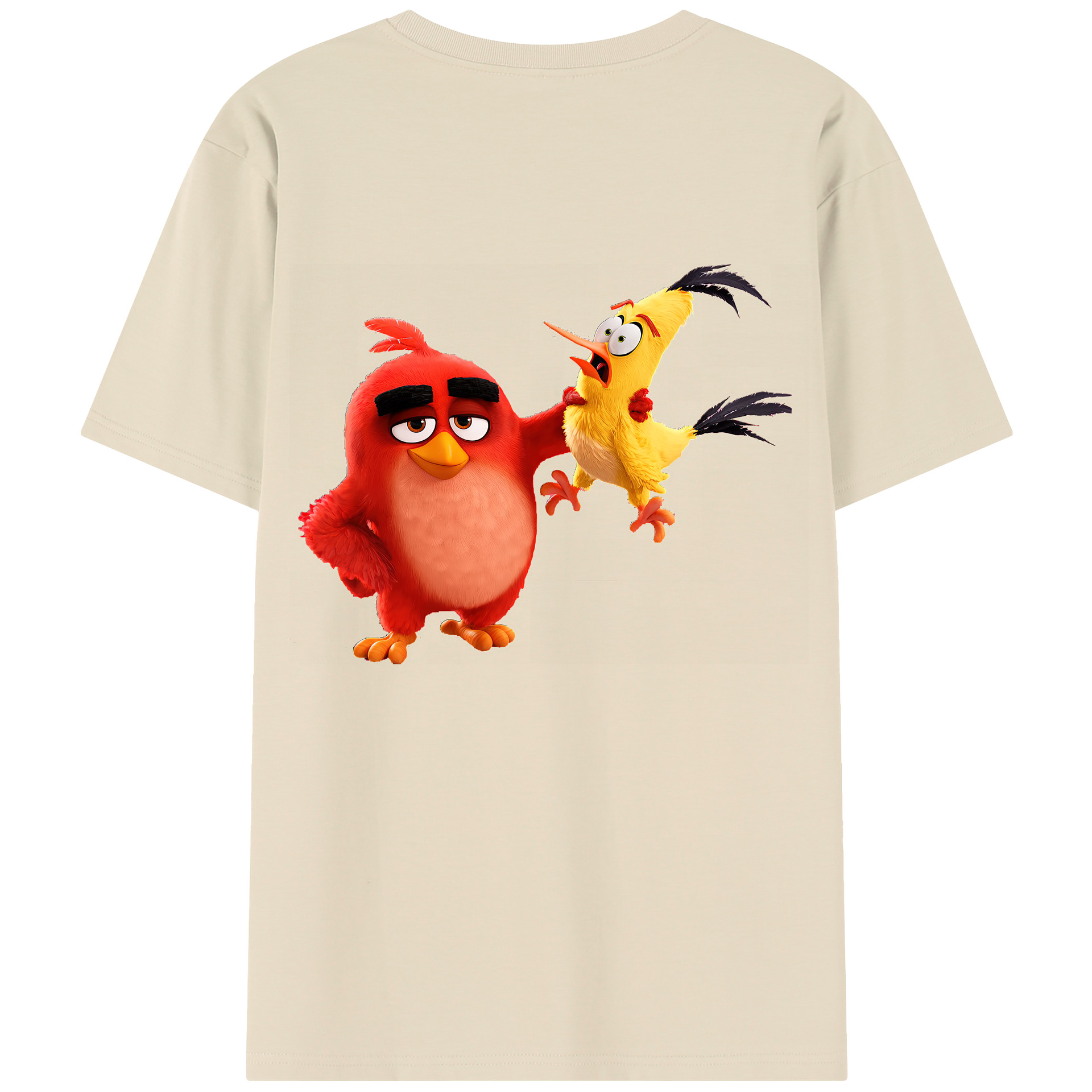 （画像用） Angry Birds アングリーバード 綿100％半袖Tシャツ（背面プリント）