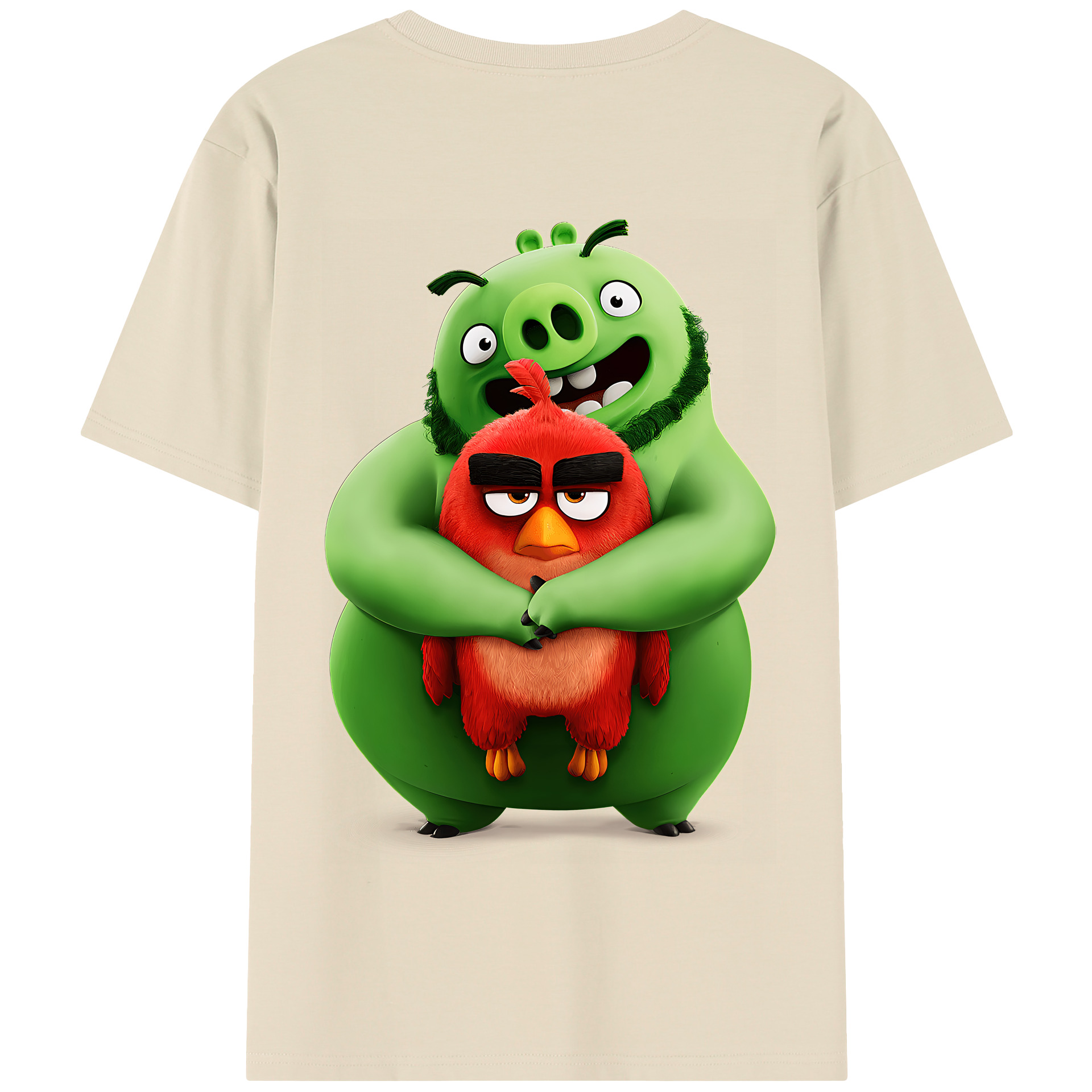 （画像用） Angry Birds アングリーバード 綿100％半袖Tシャツ（背面プリント）