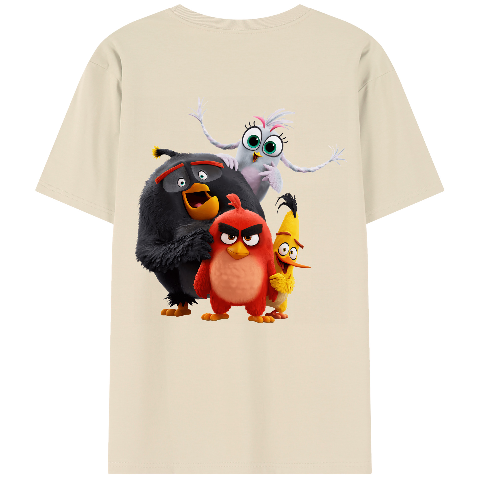 （画像用） Angry Birds アングリーバード 綿100％半袖Tシャツ（背面プリント）