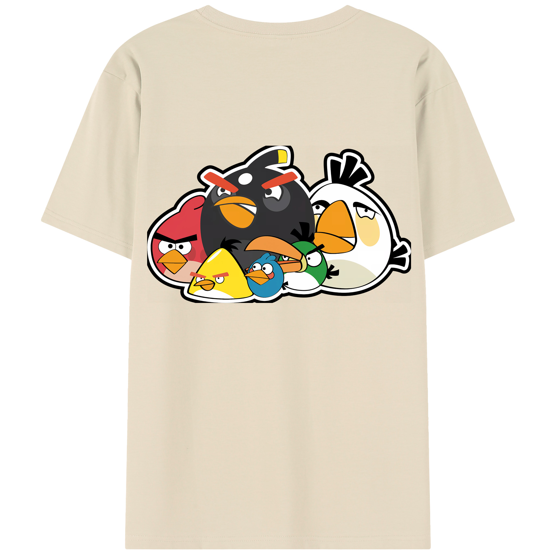 （画像用） Angry Birds アングリーバード 綿100％半袖Tシャツ（背面プリント）