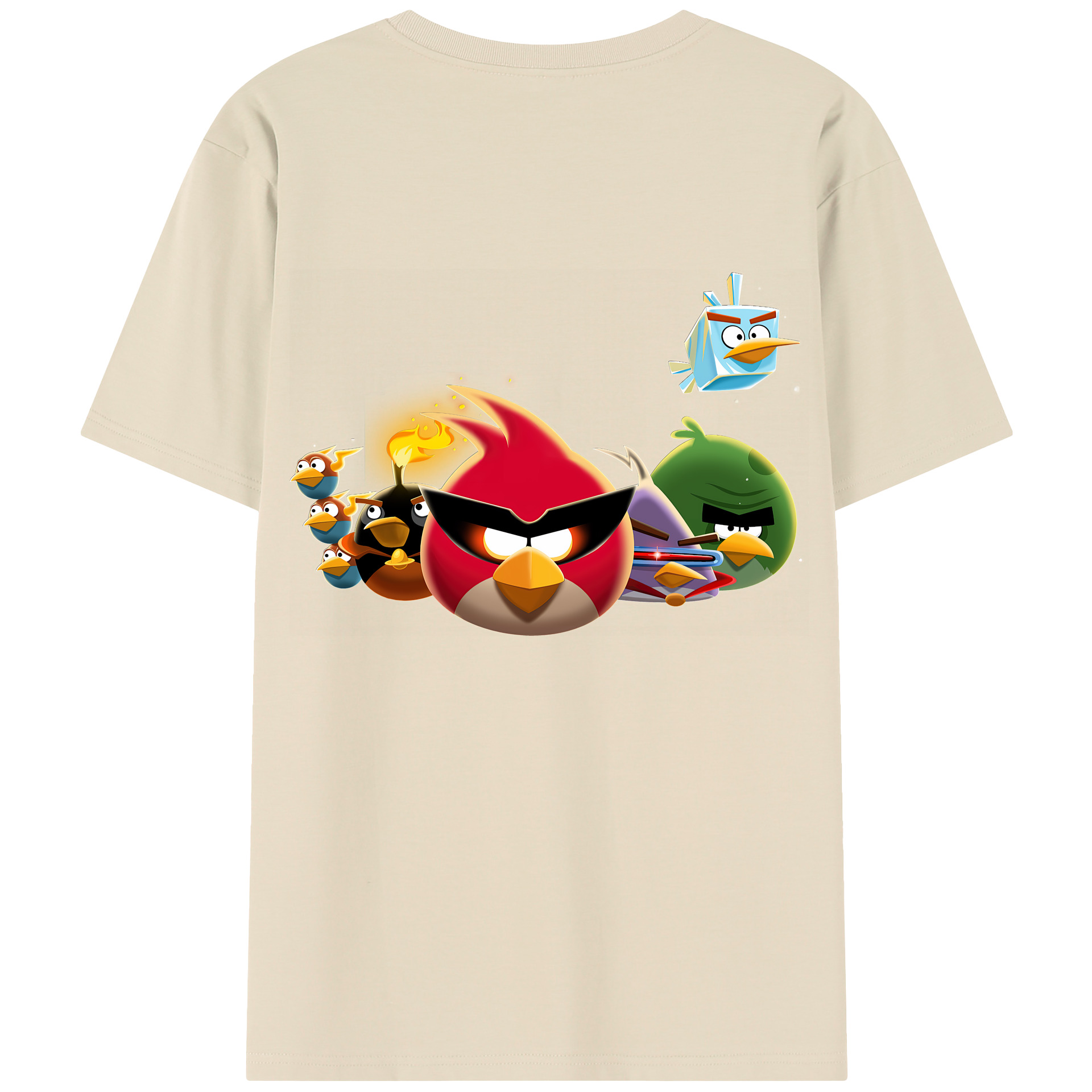 （画像用） Angry Birds アングリーバード 綿100％半袖Tシャツ（背面プリント）