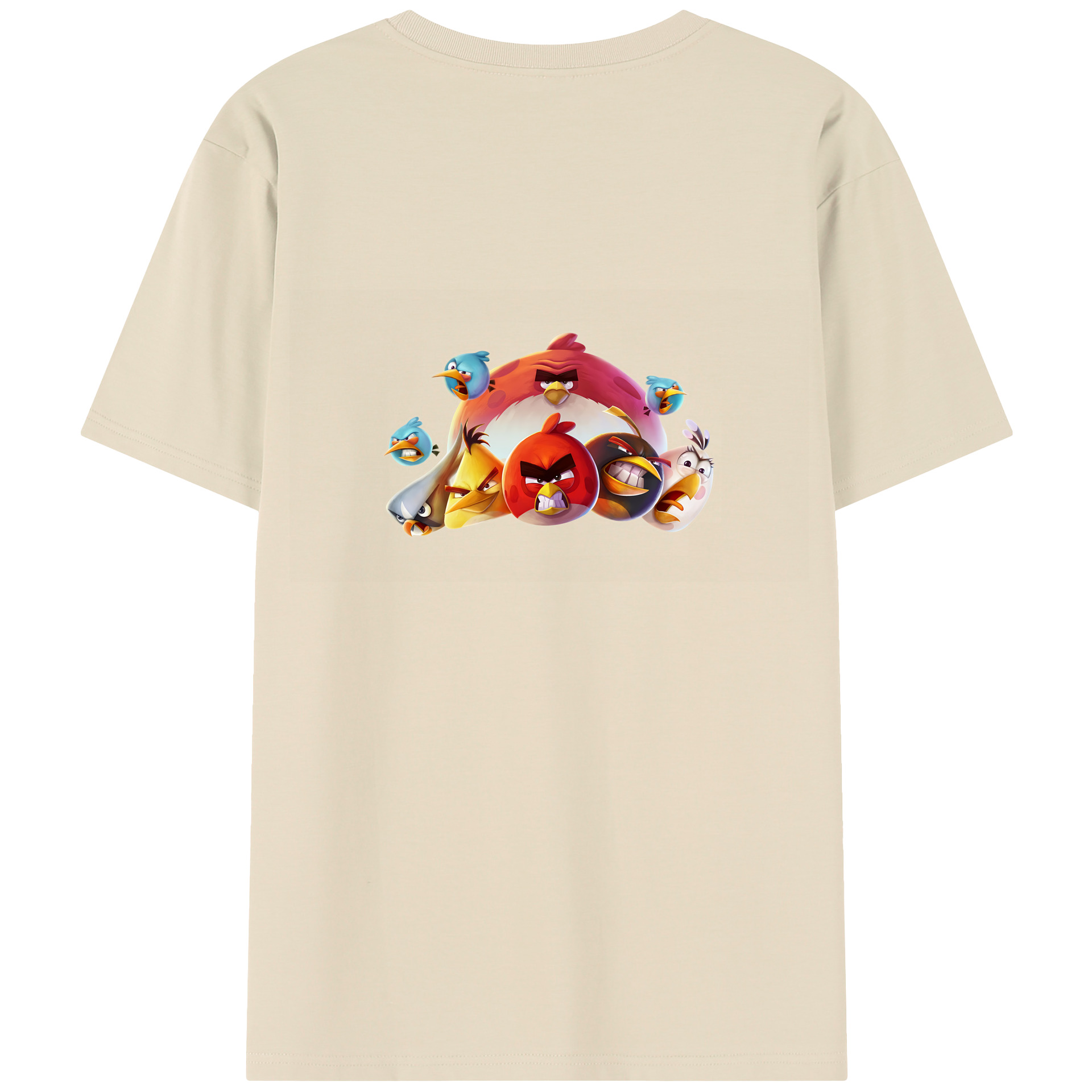 （画像用） Angry Birds アングリーバード 綿100％半袖Tシャツ（背面プリント）