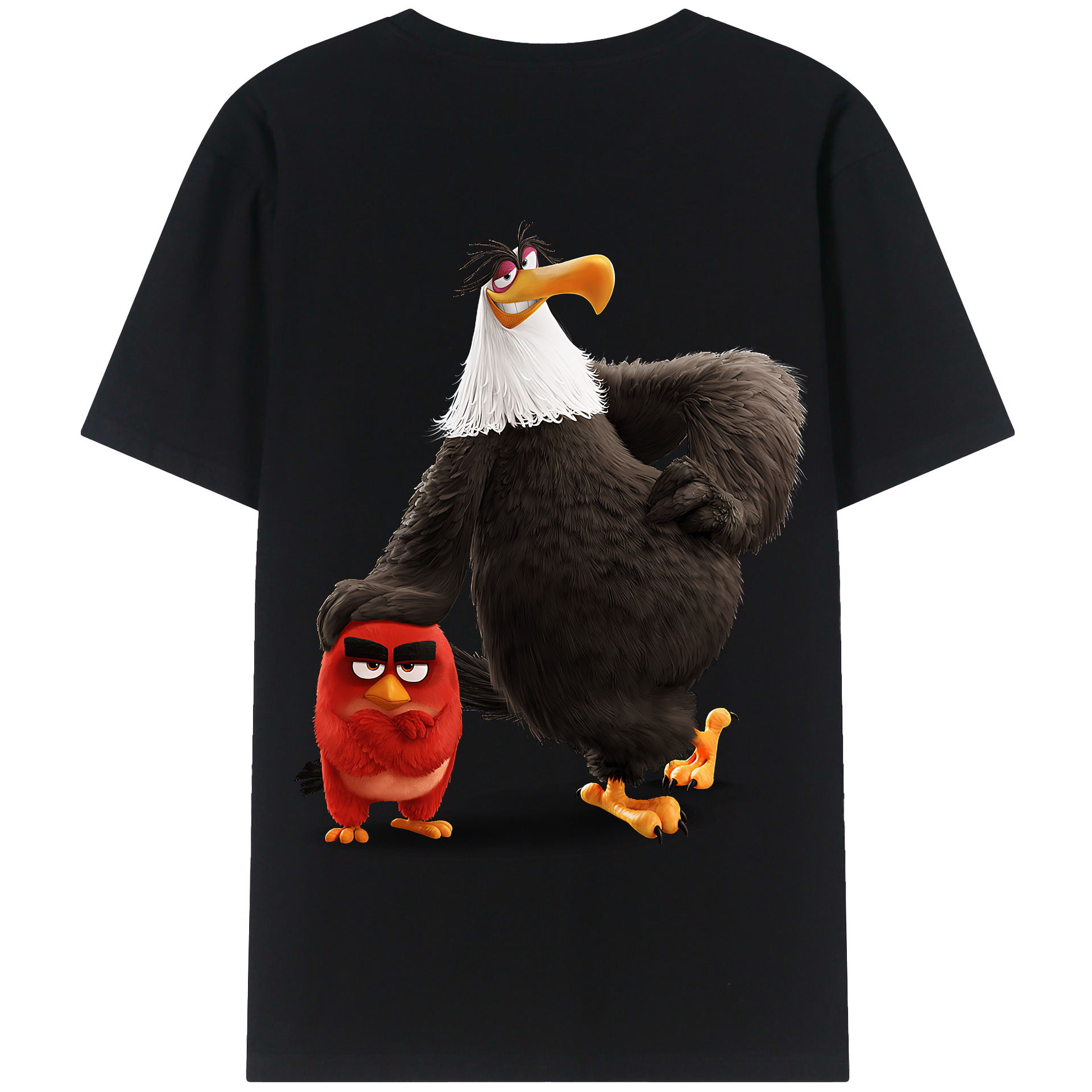 （画像用） Angry Birds アングリーバード 綿100％半袖Tシャツ（背面プリント）