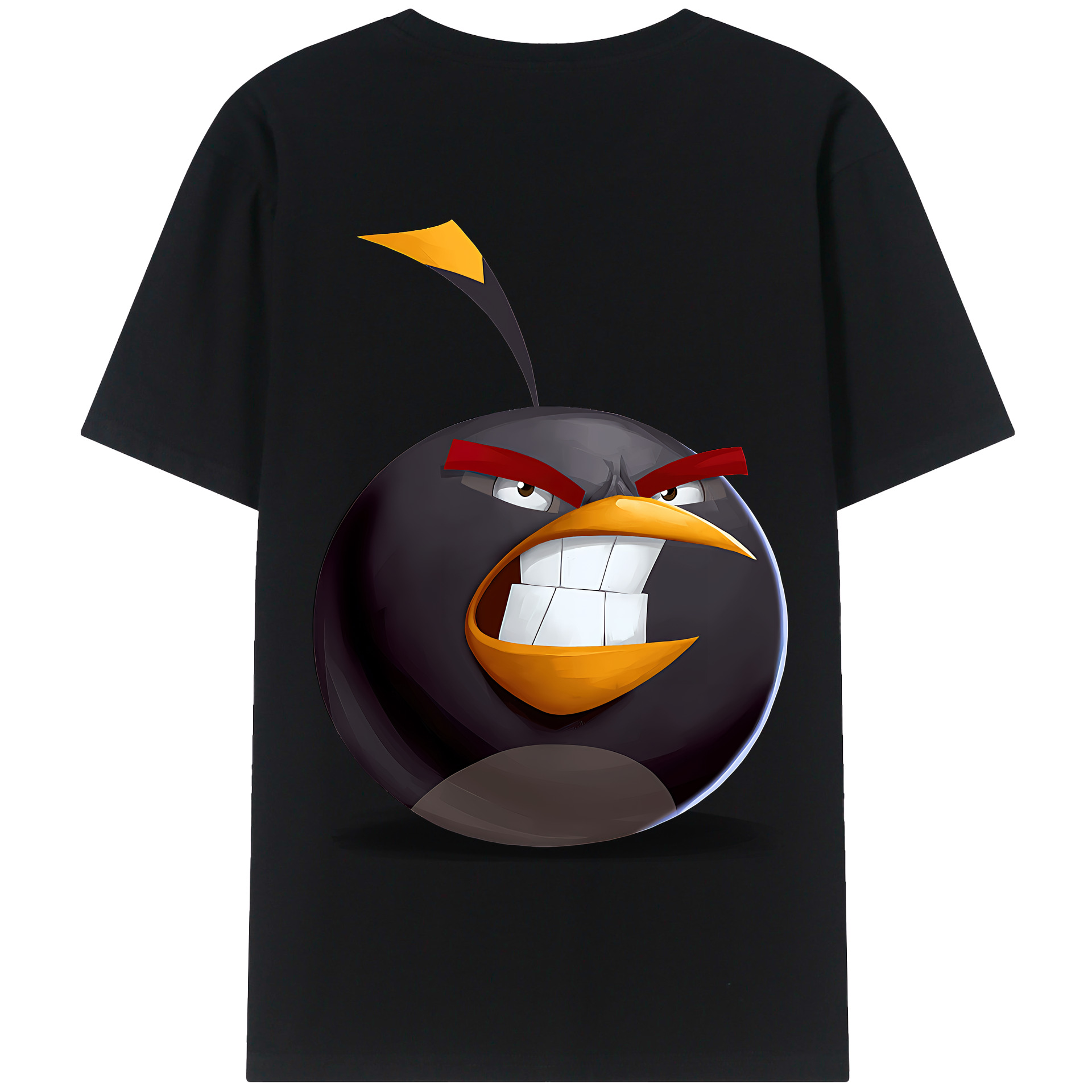 （画像用） Angry Birds アングリーバード 綿100％半袖Tシャツ（背面プリント）