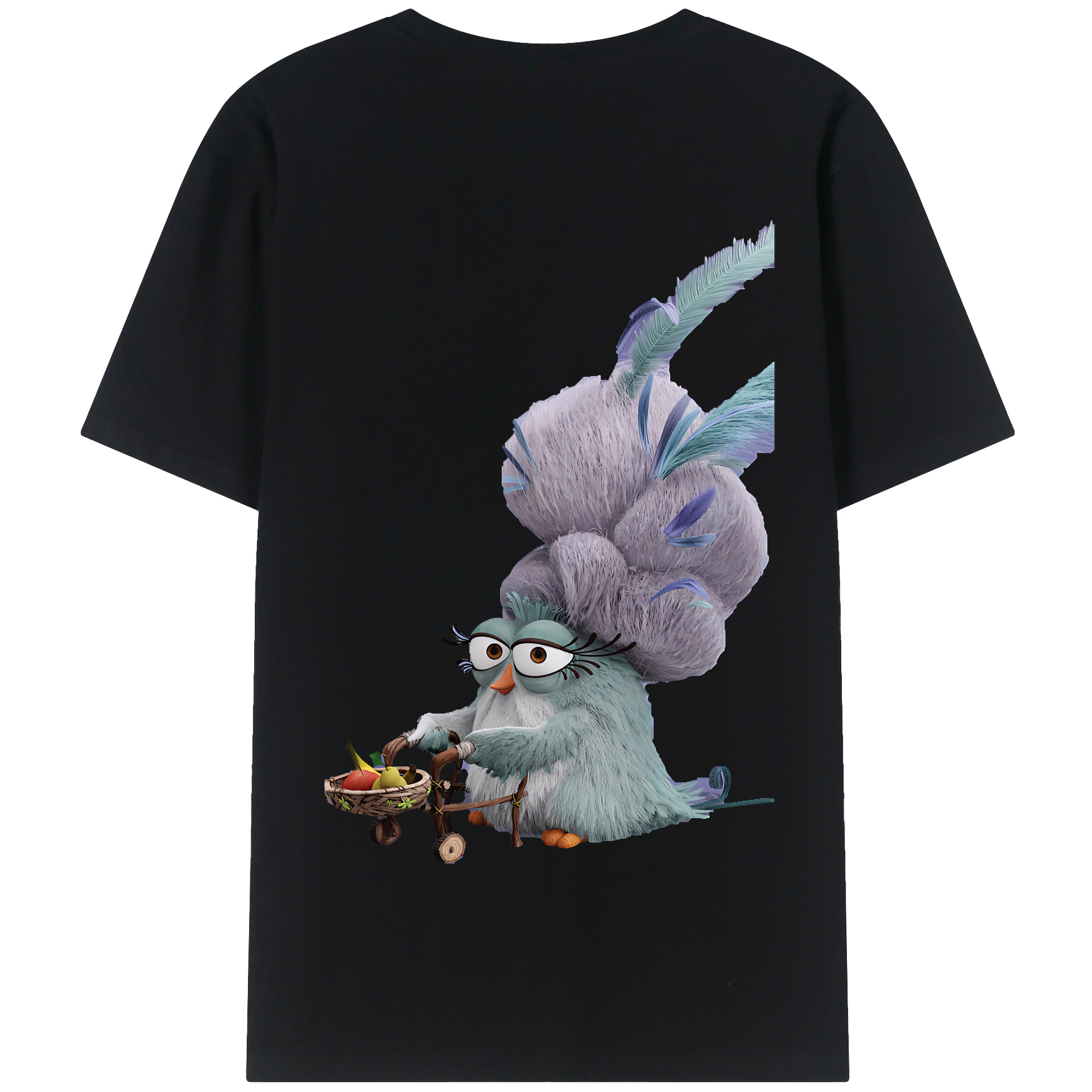 （画像用） Angry Birds アングリーバード 綿100％半袖Tシャツ（背面プリント）