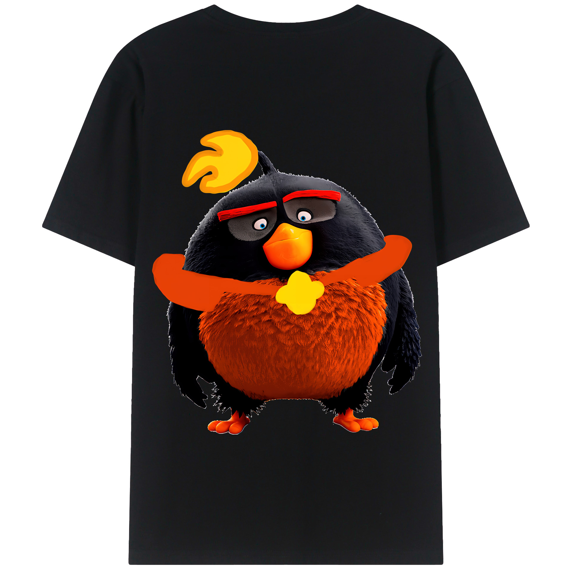 （画像用） Angry Birds アングリーバード 綿100％半袖Tシャツ（背面プリント）