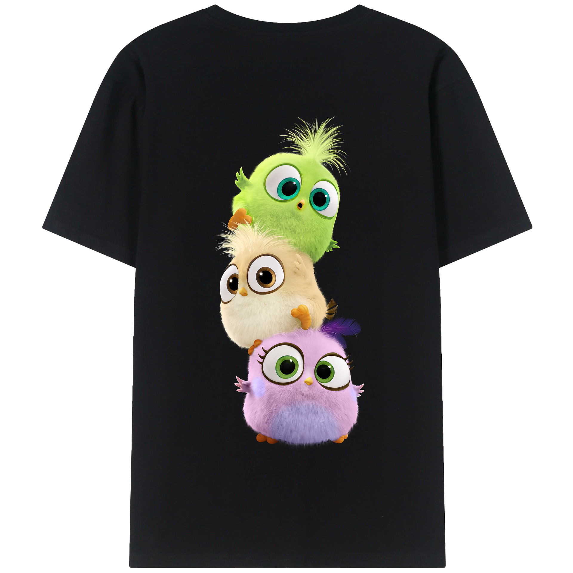 （画像用） Angry Birds アングリーバード 綿100％半袖Tシャツ（背面プリント）