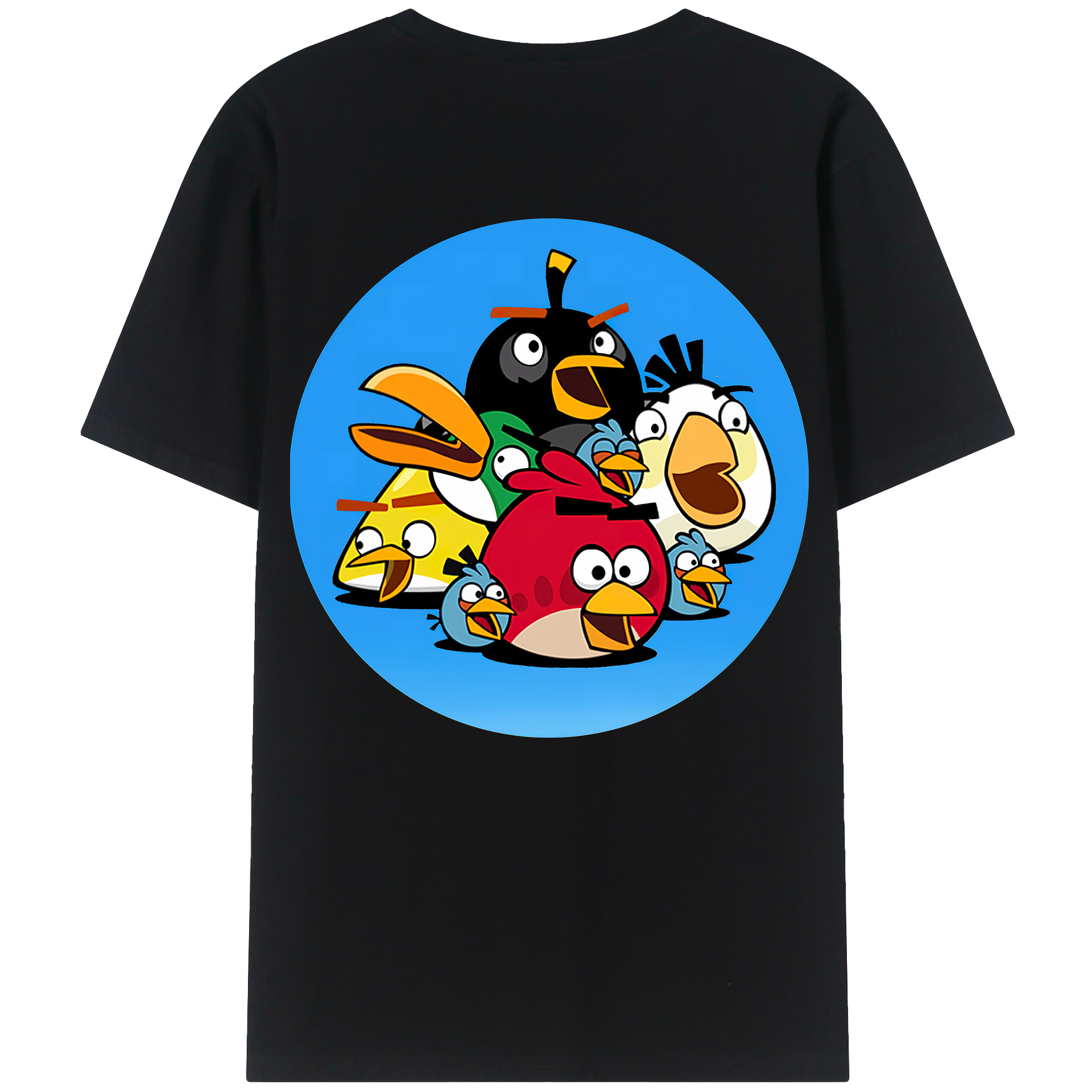 （画像用） Angry Birds アングリーバード 綿100％半袖Tシャツ（背面プリント）