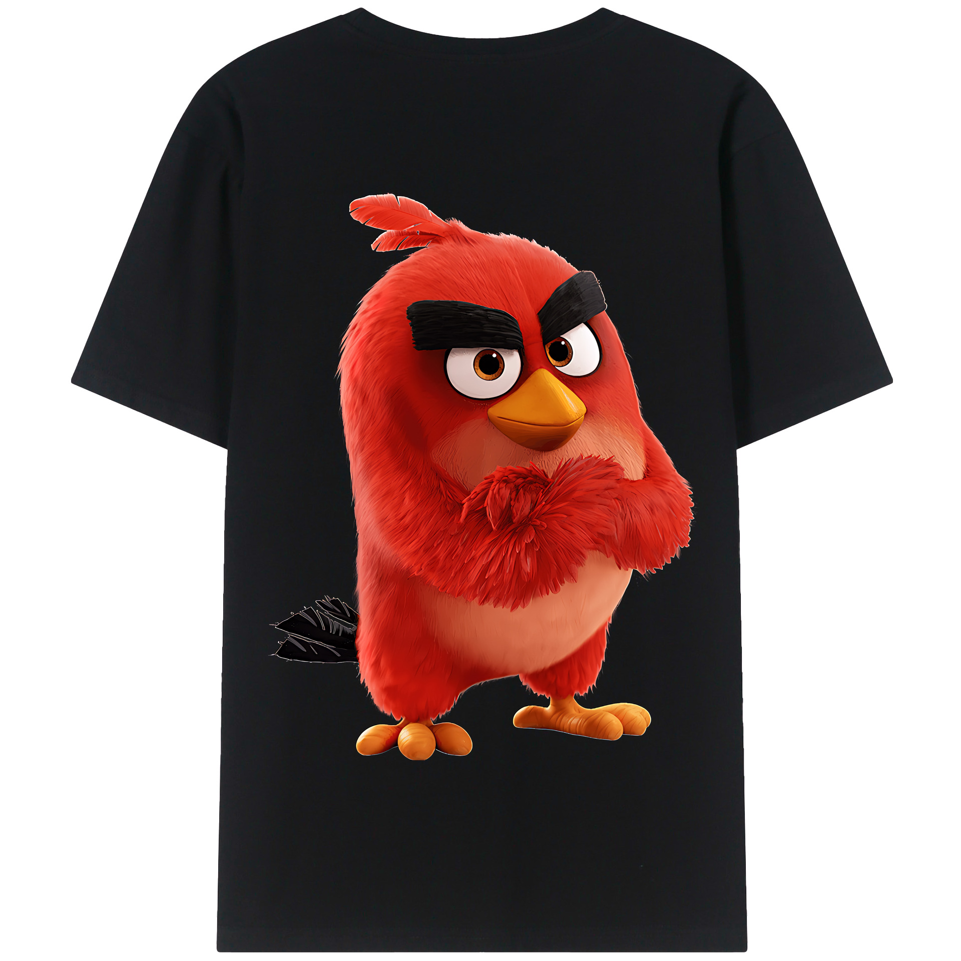 （画像用） Angry Birds アングリーバード 綿100％半袖Tシャツ（背面プリント）